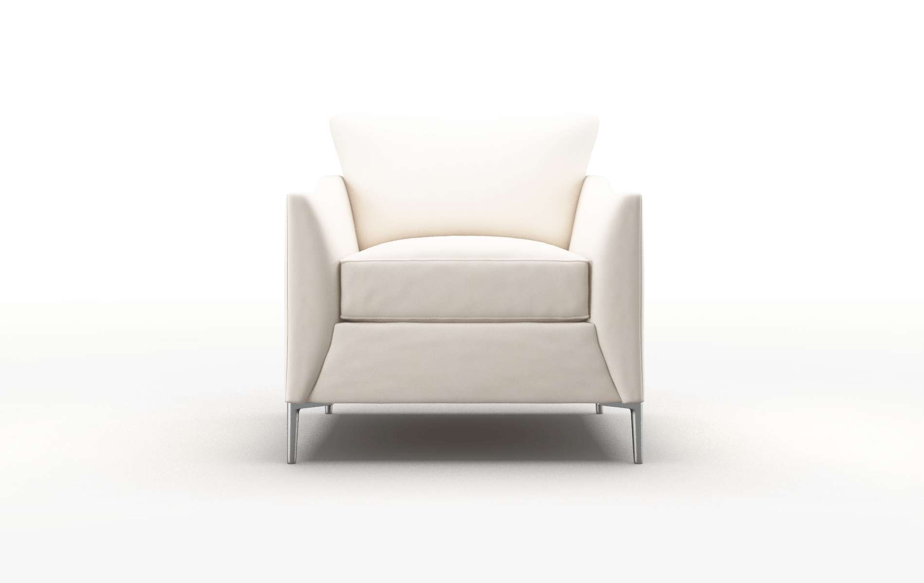 Hamburg Blanche milky Chair Metal Legs  1