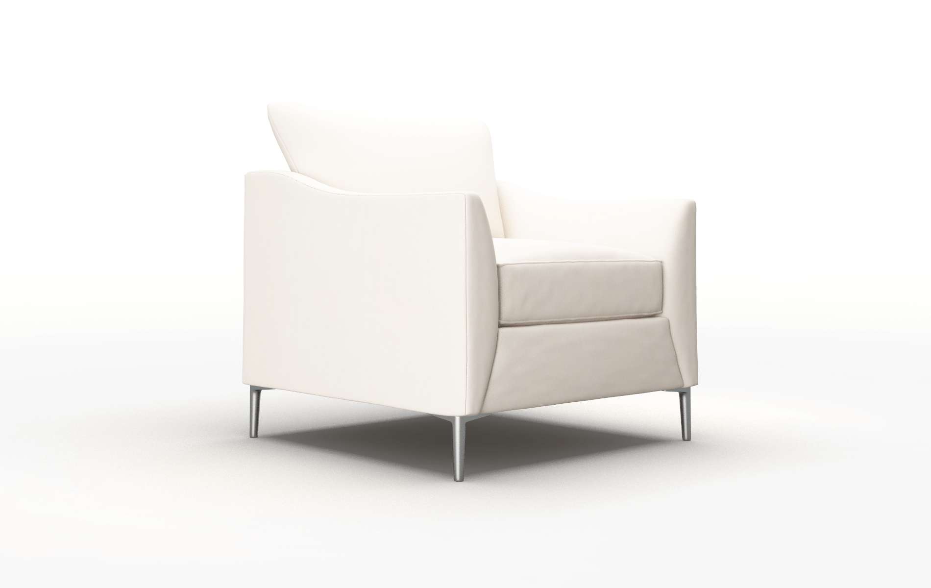 Hamburg Blanche Milky Chair metal legs 2