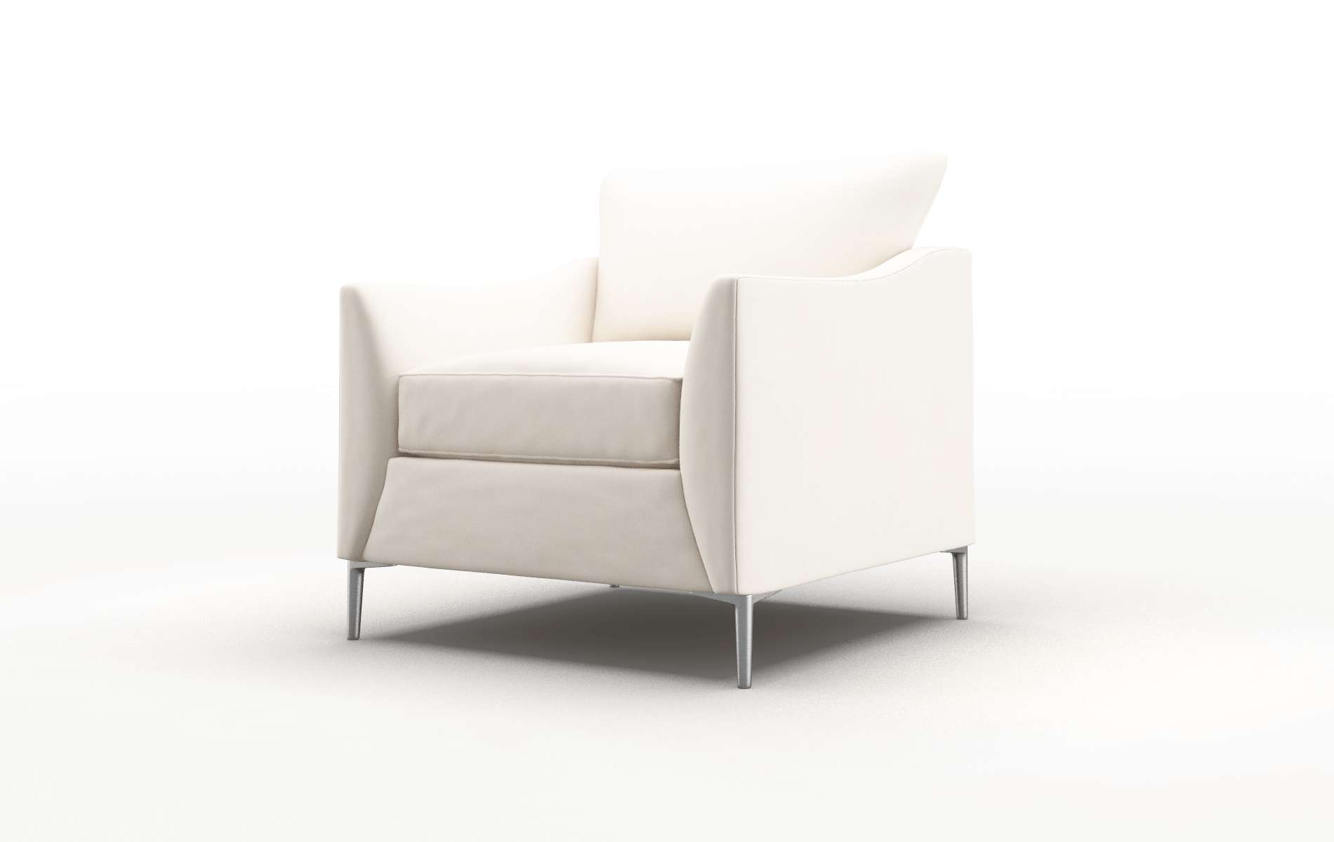 Hamburg Blanche Milky Chair metal legs 4