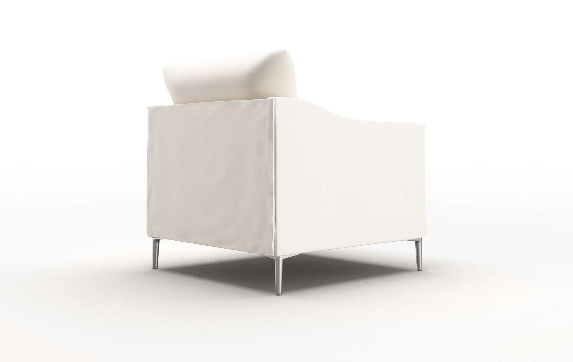 Hamburg Blanche Milky Chair metal legs 5