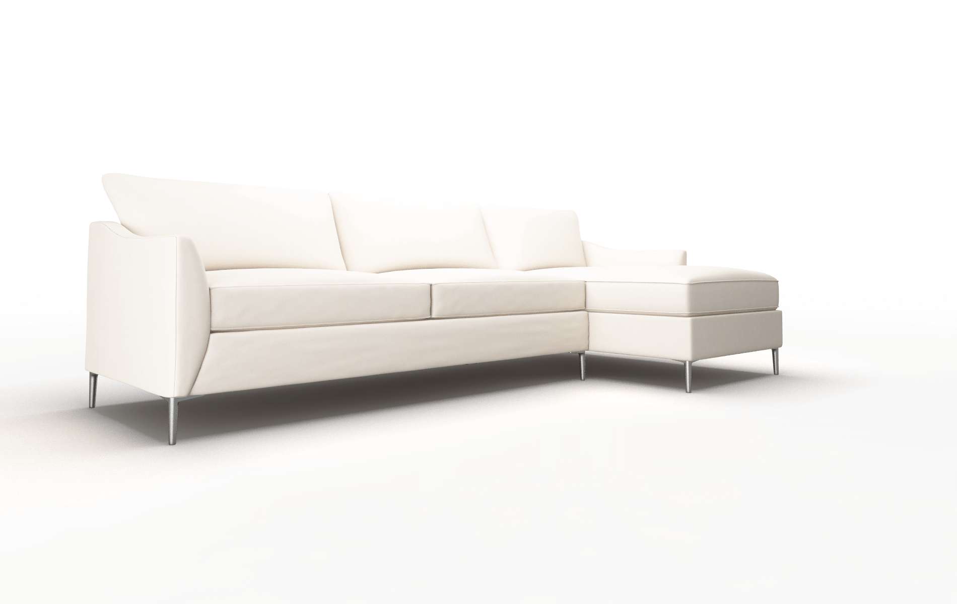 Hamburg Blanche Milky Panel metal legs 2