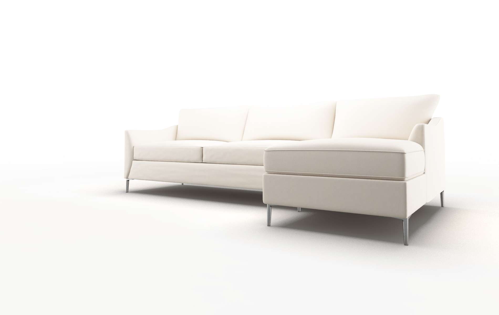 Hamburg Blanche Milky Panel metal legs 4