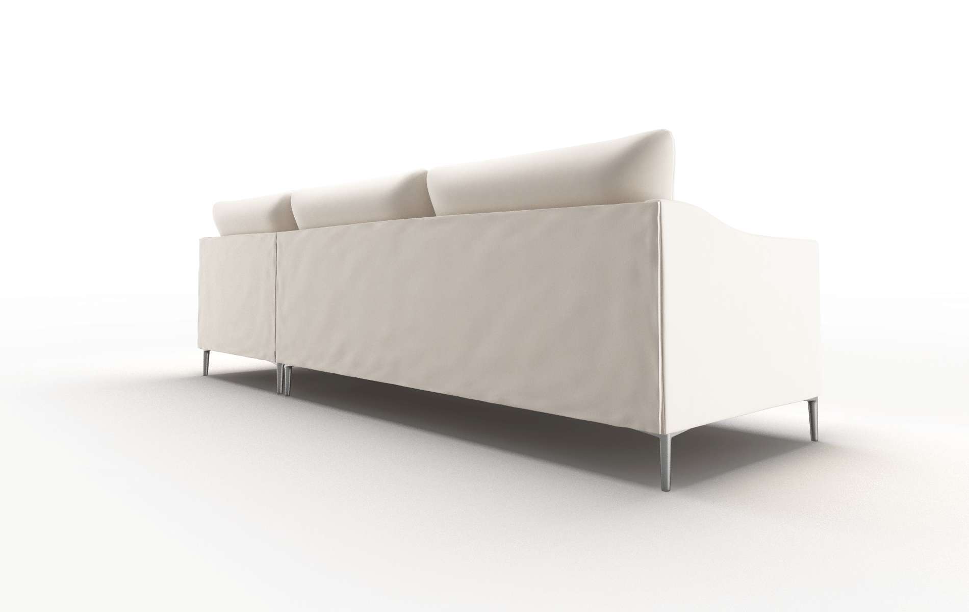 Hamburg Blanche Milky Panel metal legs 5