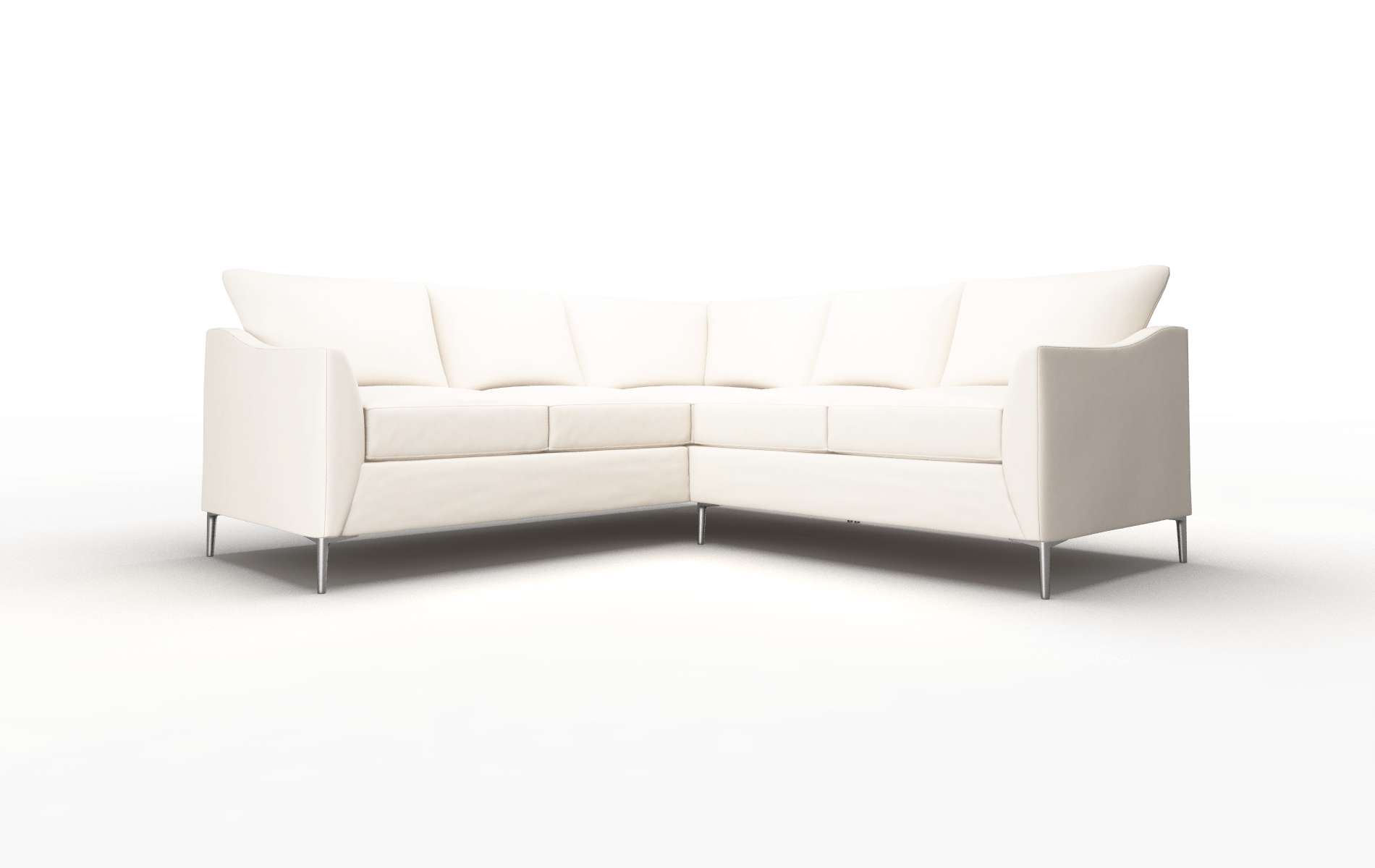 Hamburg Blanche Milky Sectional metal legs 1