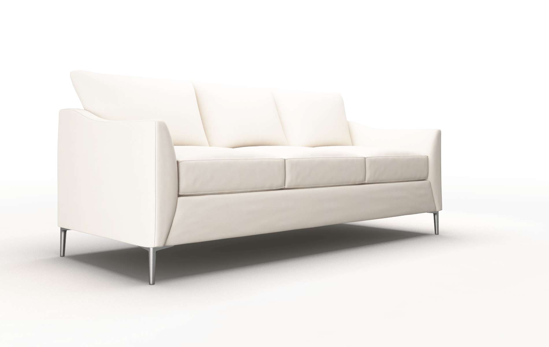 Hamburg Blanche Milky Sofa metal legs 2