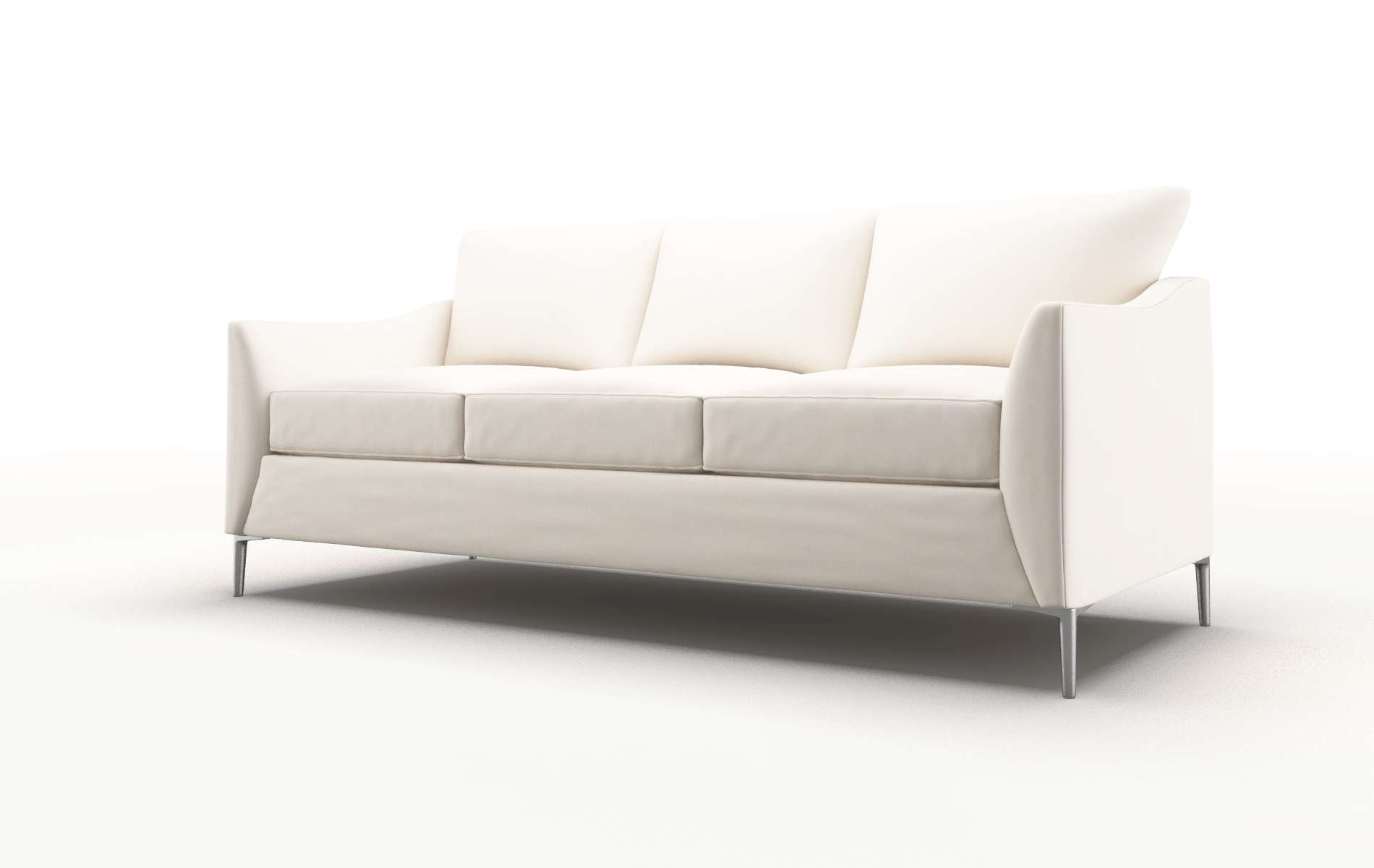 Hamburg Blanche Milky Sofa metal legs 4