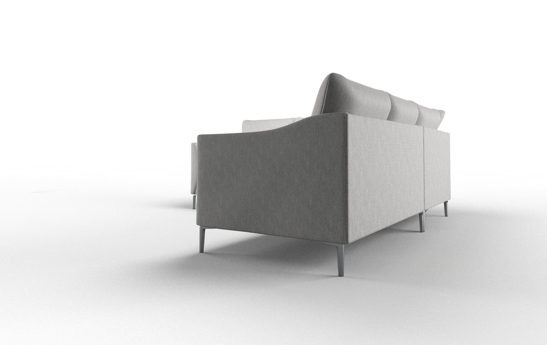 Hamburg Bungalow Graphite Sectional metal legs 4