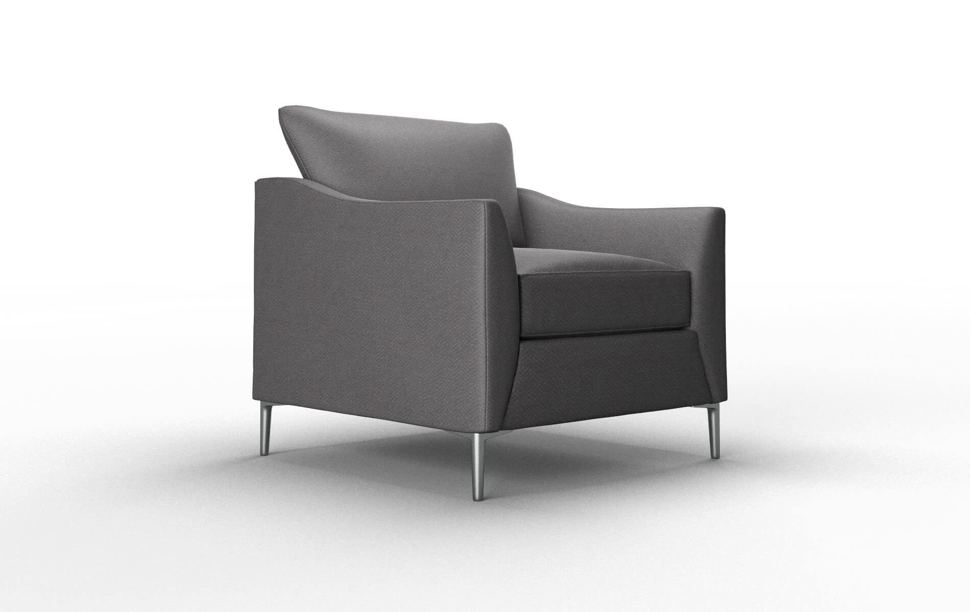 Hamburg Catalina Charcoal Chair metal legs 2