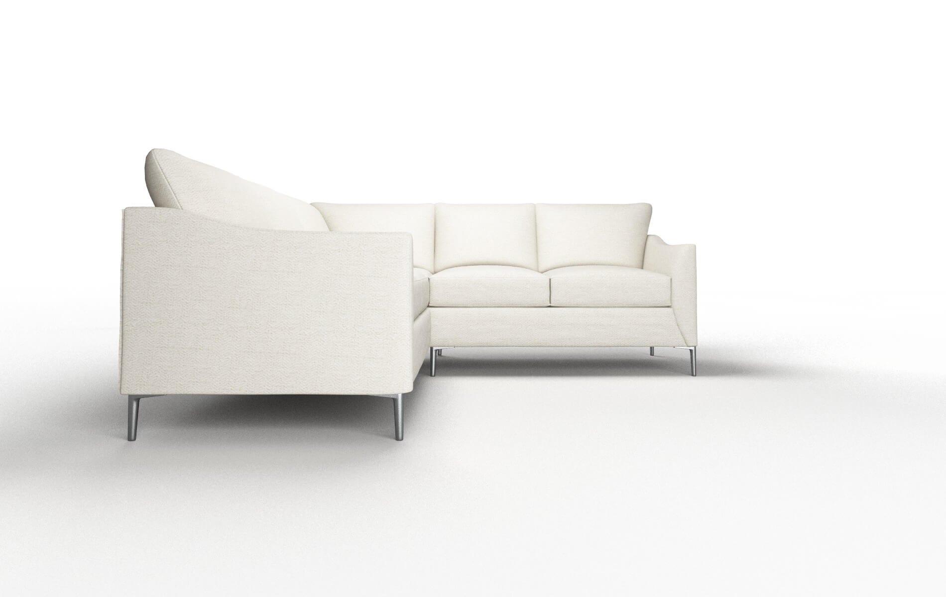 Hamburg Catalina Linen Sectional metal legs 2