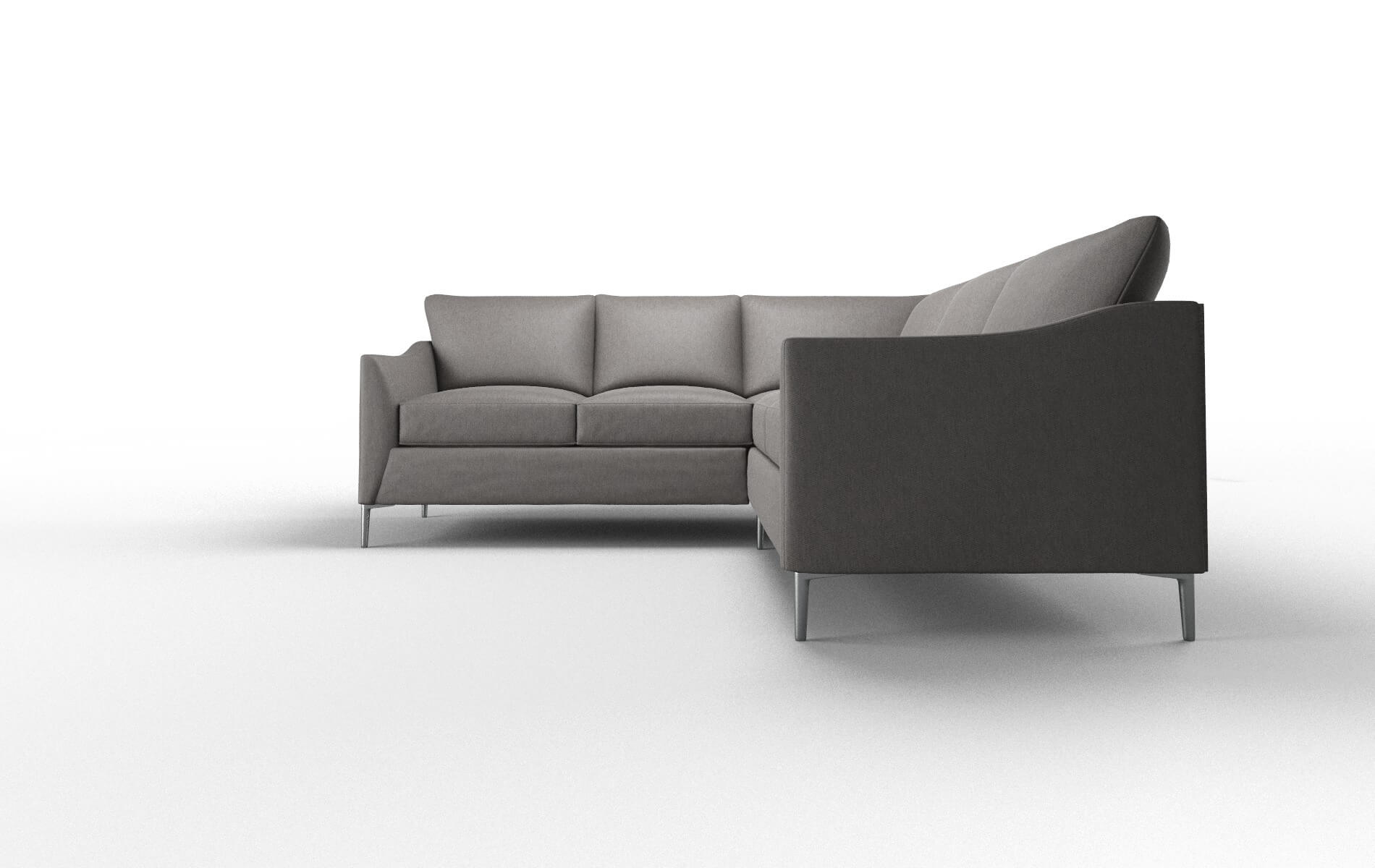 Hamburg Cosmo Charcoal Sectional metal legs 5