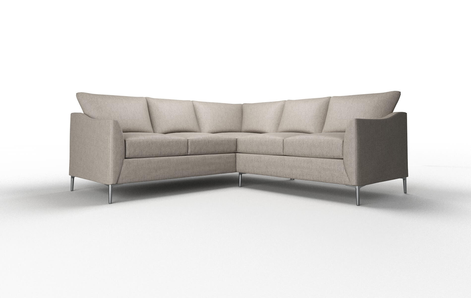 Hamburg Cosmo Taupe Sectional metal legs 1