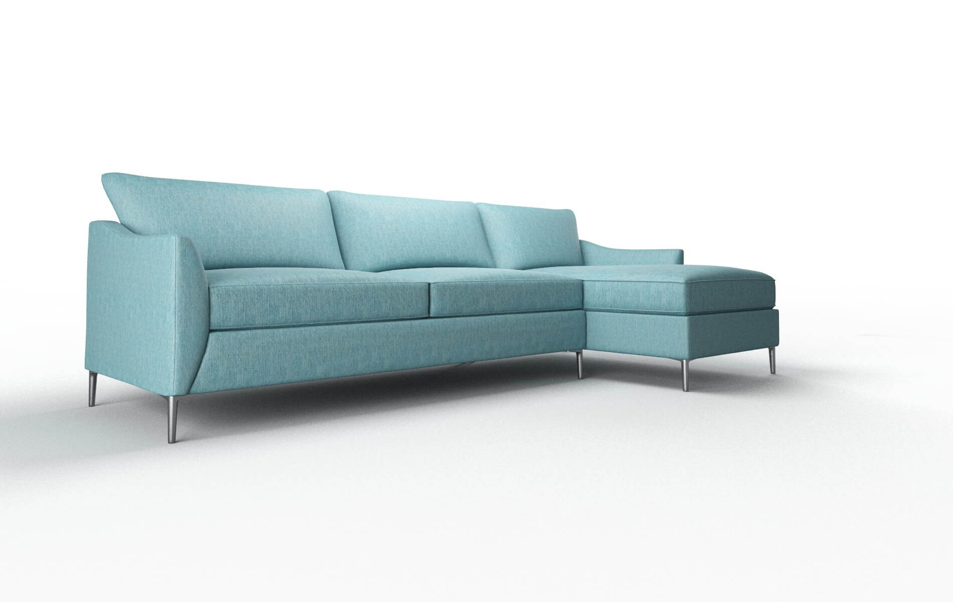 Hamburg Cosmo Turquoise Panel metal legs 2