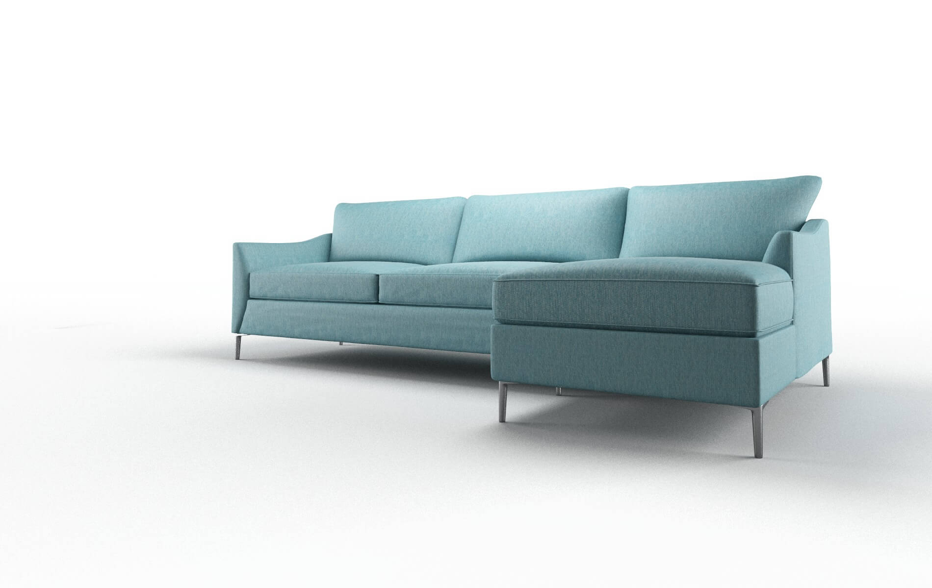 Hamburg Cosmo Turquoise Panel metal legs 4