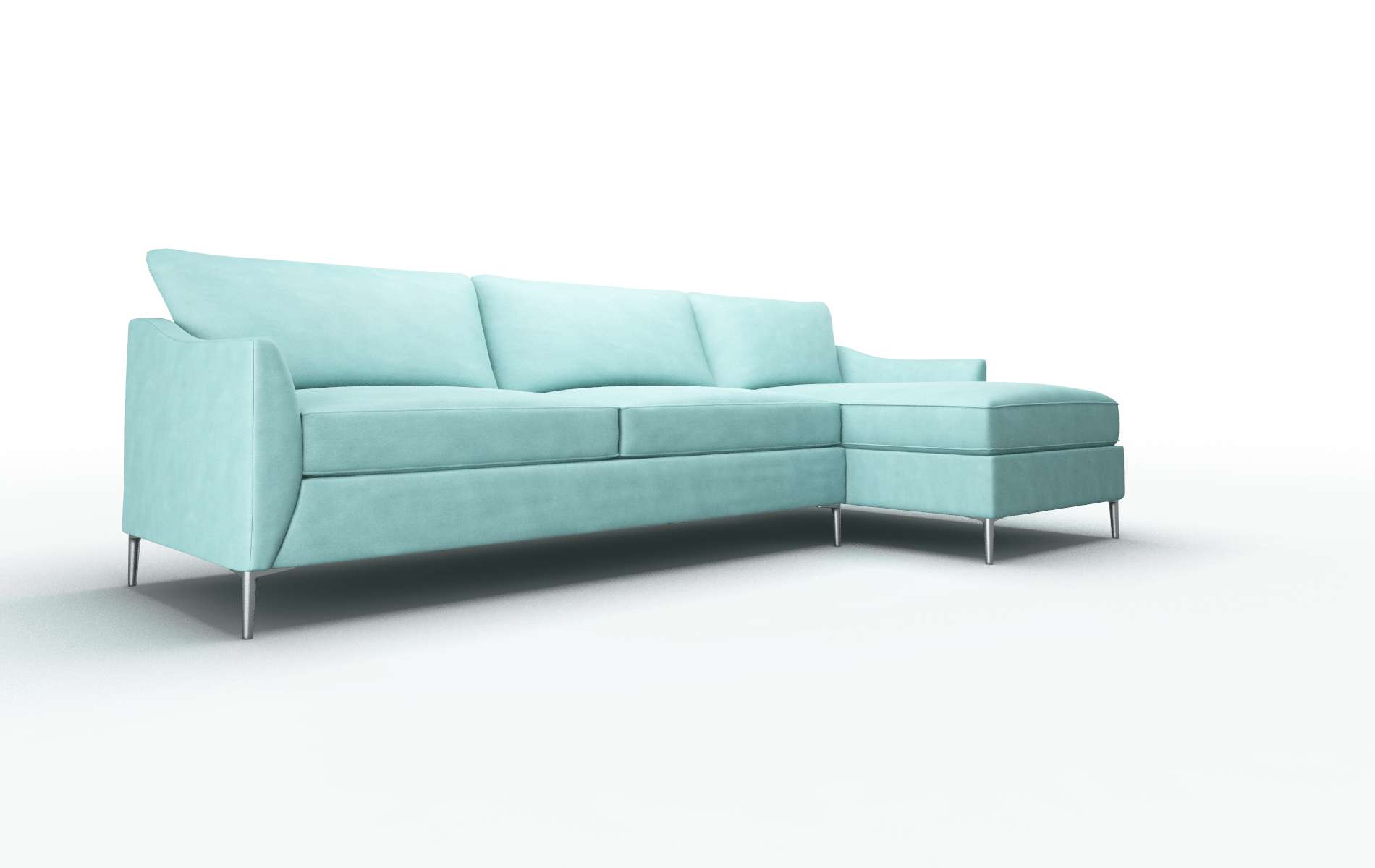 Hamburg Curious Turquoise Panel metal legs 2