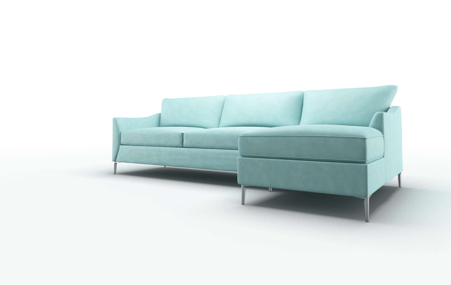 Hamburg Curious Turquoise Panel metal legs 4