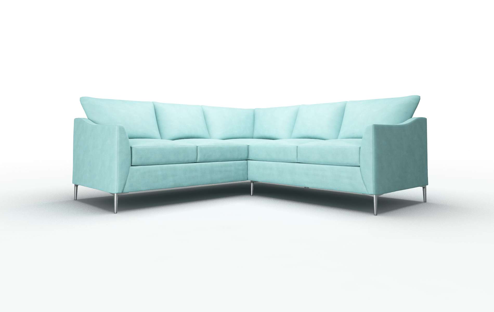 Hamburg Curious Turquoise Sectional metal legs 1