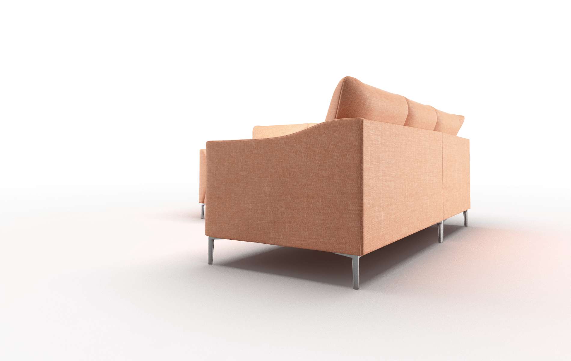 Hamburg Durham Tangerine Sectional metal legs 4