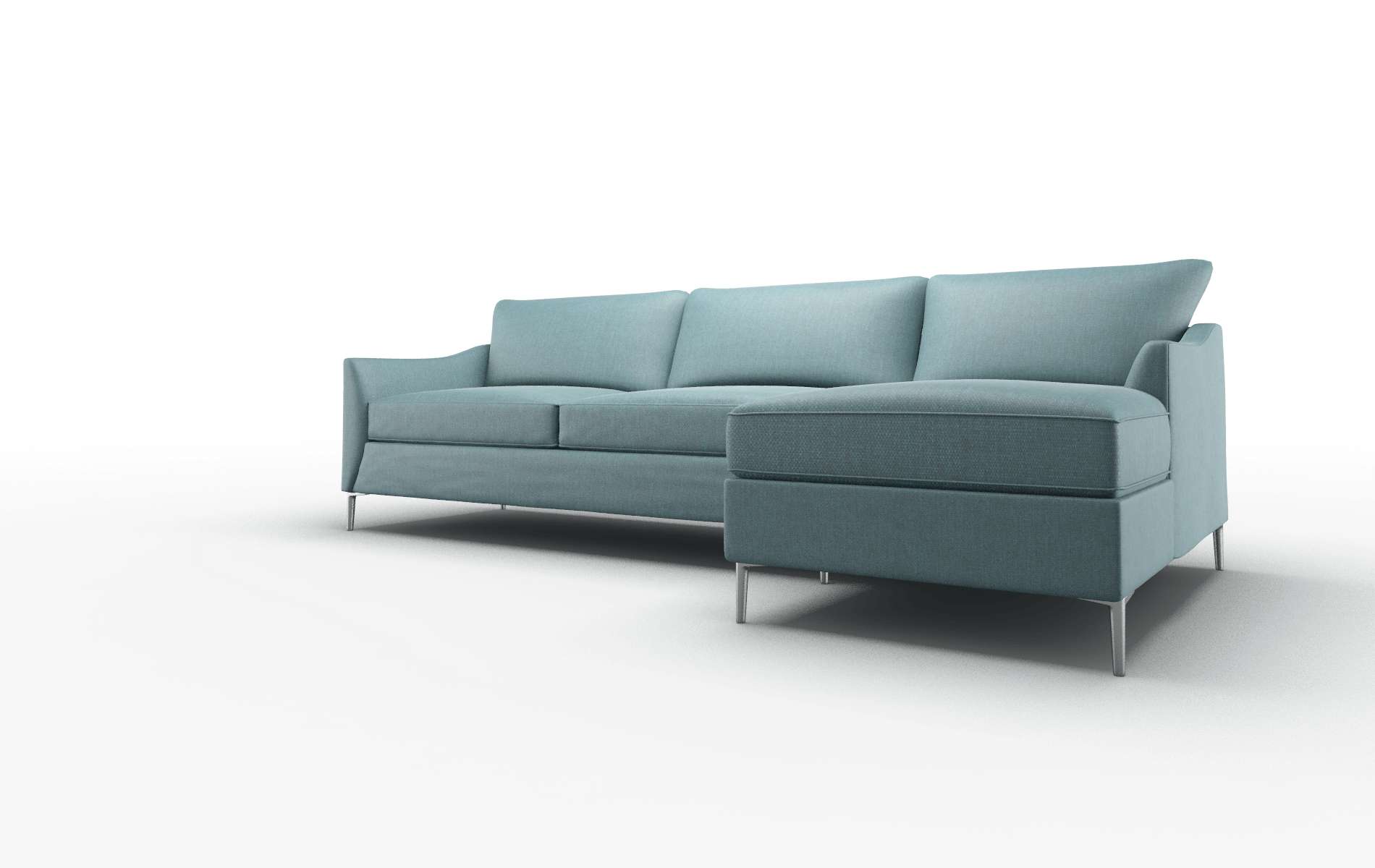 Hamburg Elliot Teal Panel metal legs 4