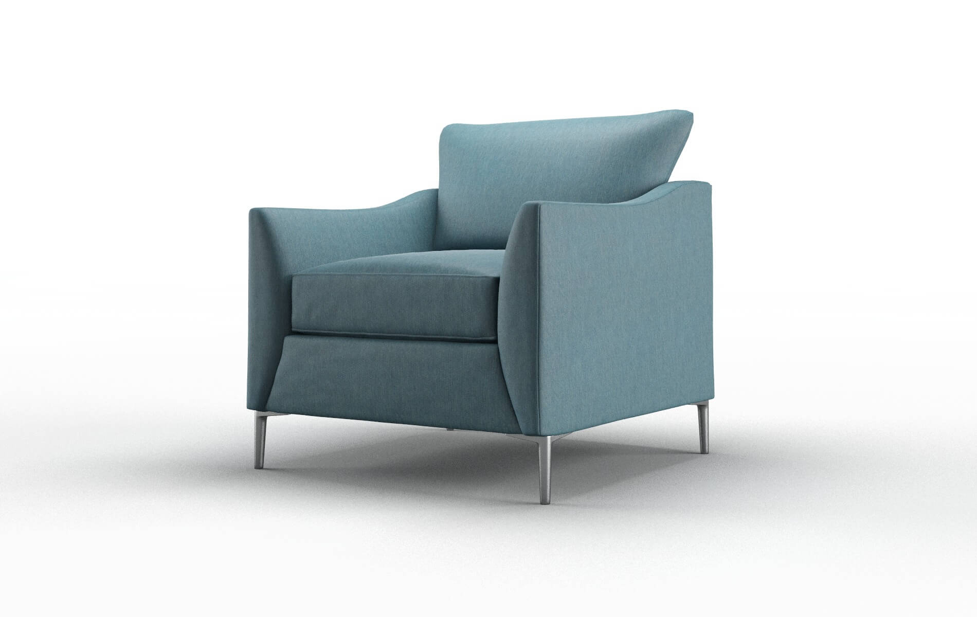 Hamburg Hepburn Teal Chair metal legs 4