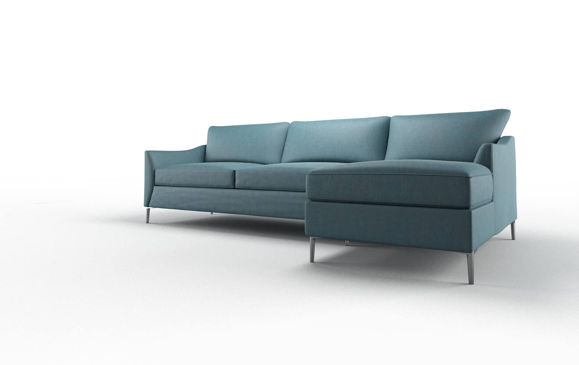 Hamburg Hepburn Teal Panel metal legs 4