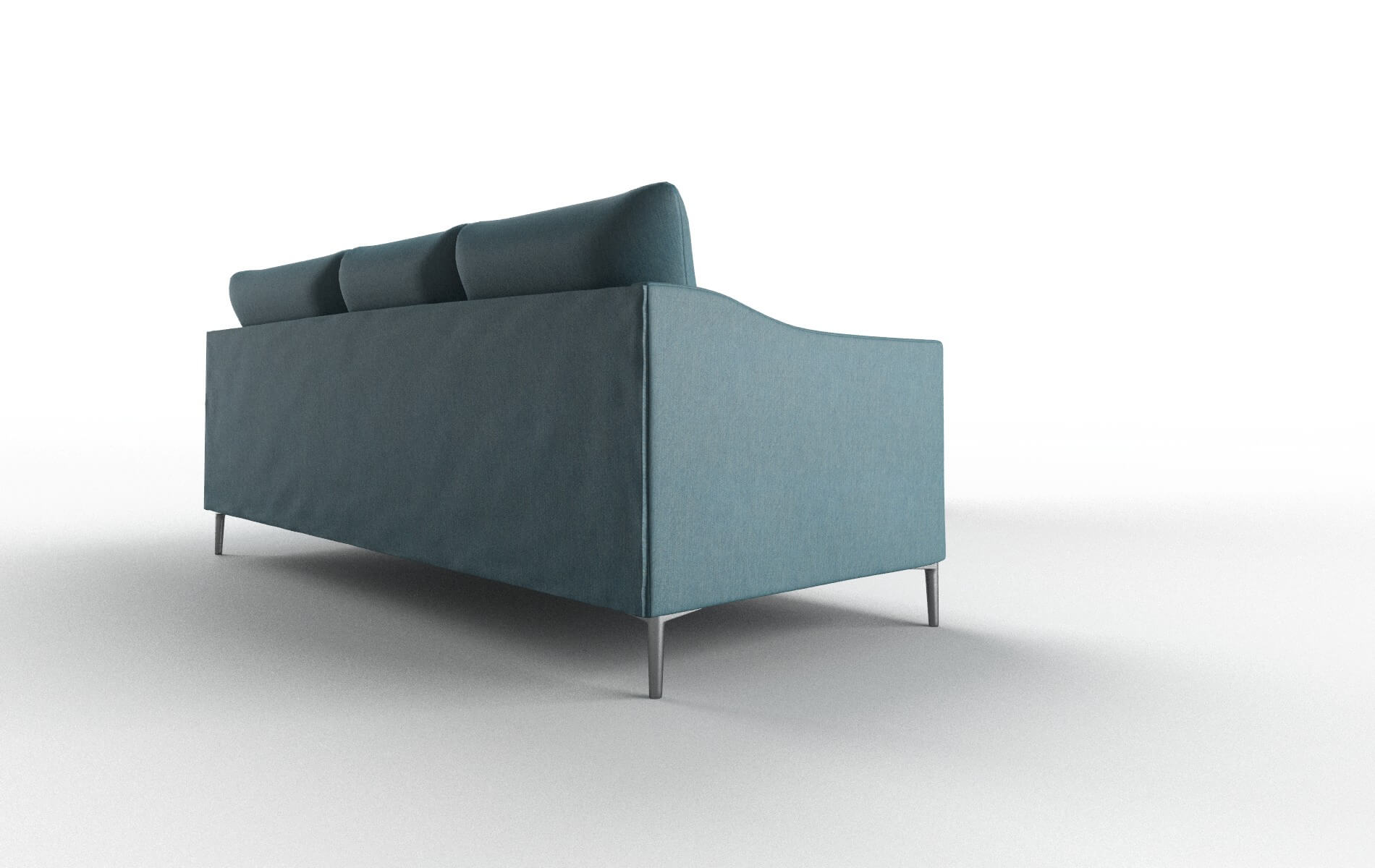 Hamburg Hepburn Teal Sectional metal legs 3