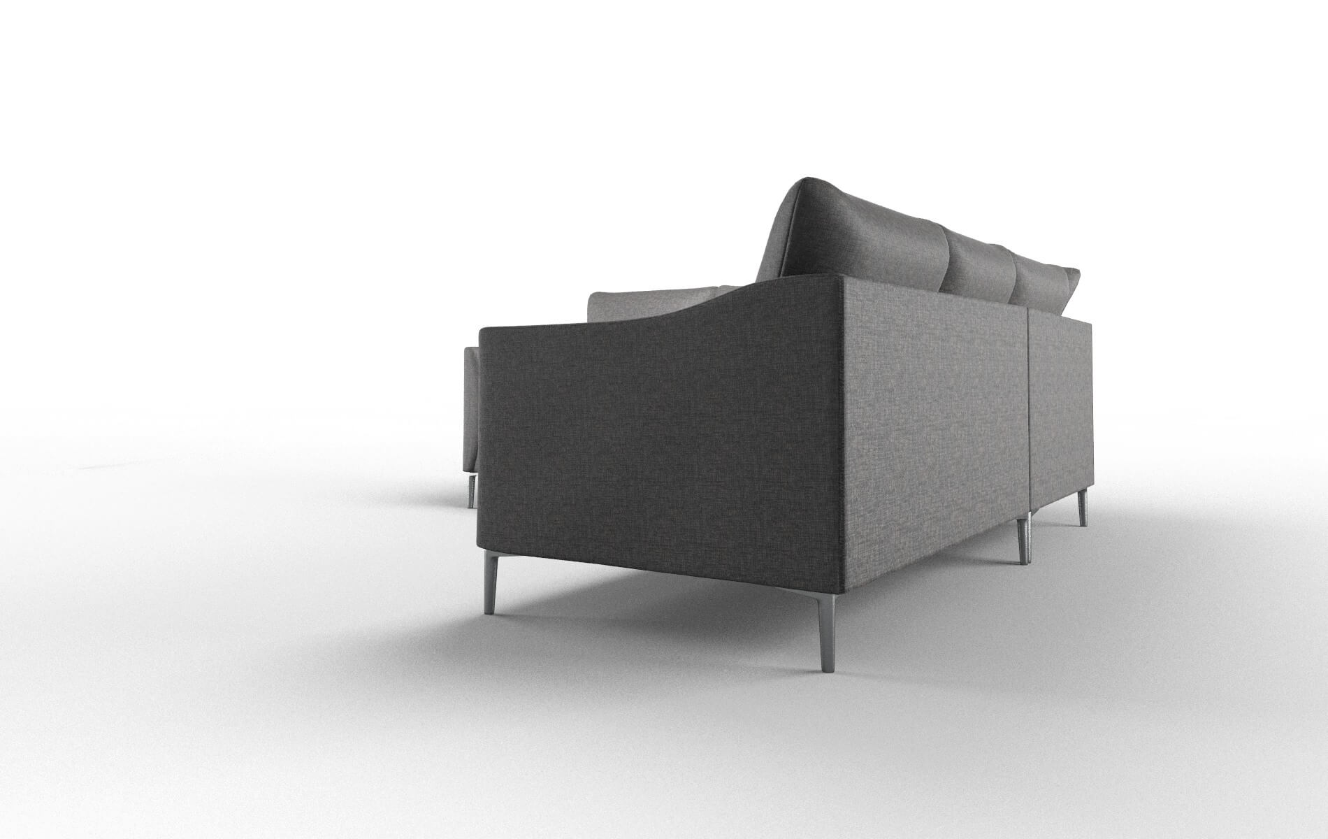 Hamburg Insight Charcoal Sectional metal legs 4
