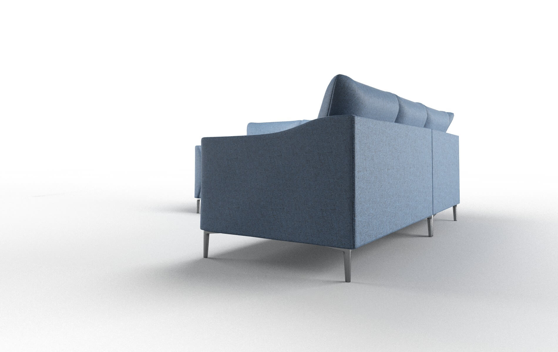 Hamburg Leslie Indigo Sectional metal legs 4