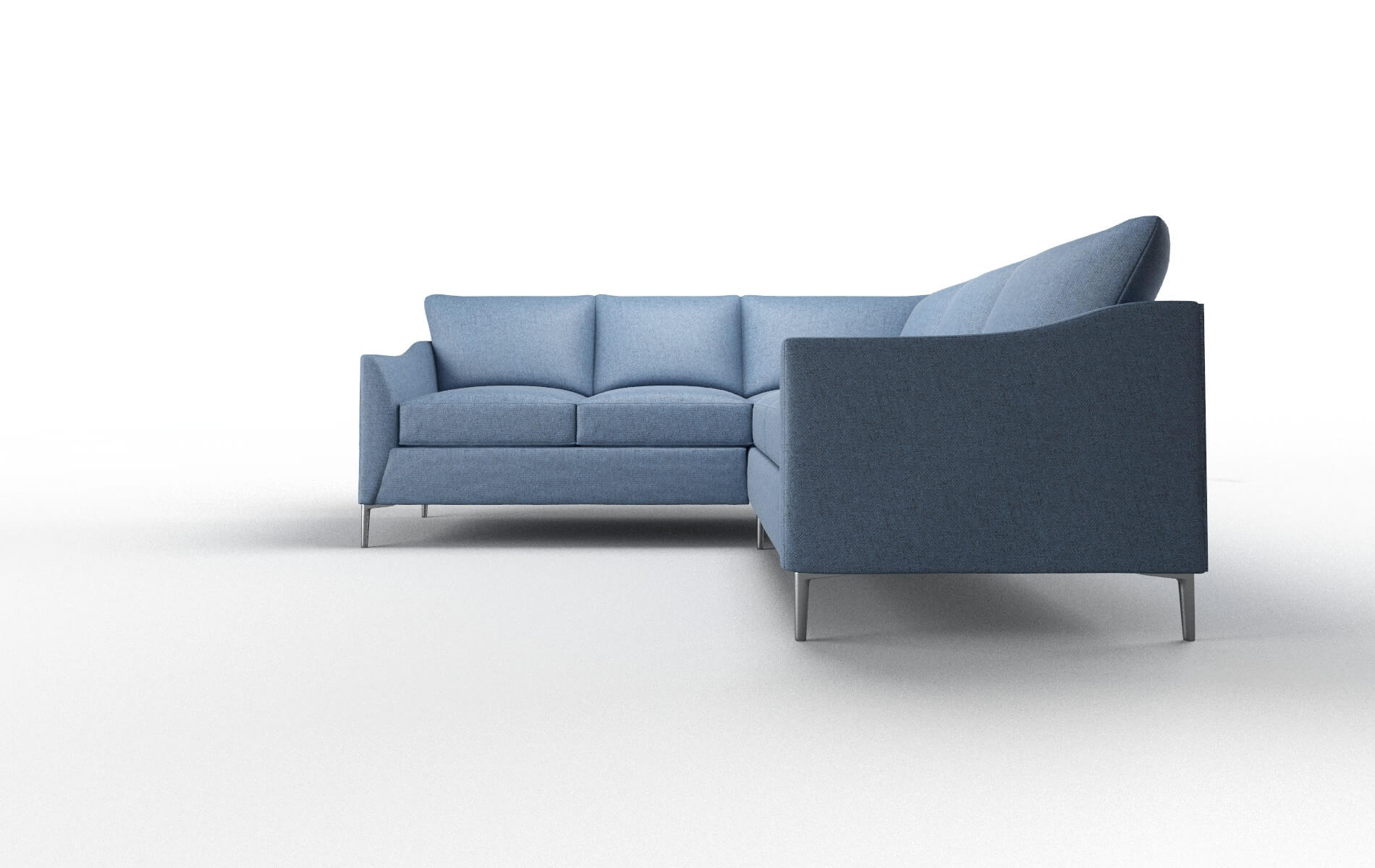 Hamburg Leslie Indigo Sectional metal legs 5