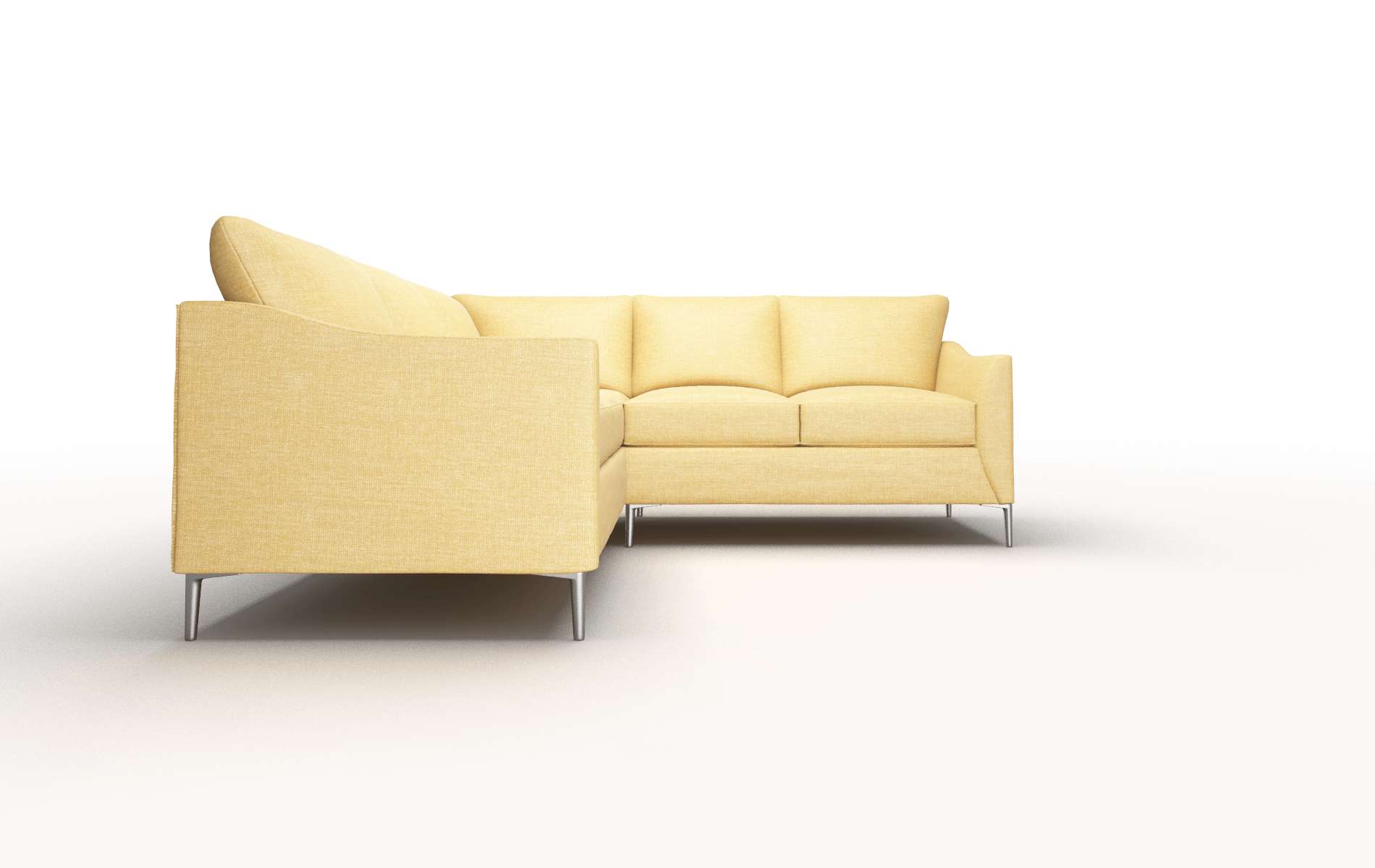 Hamburg Leslie Saffron Sectional metal legs 2