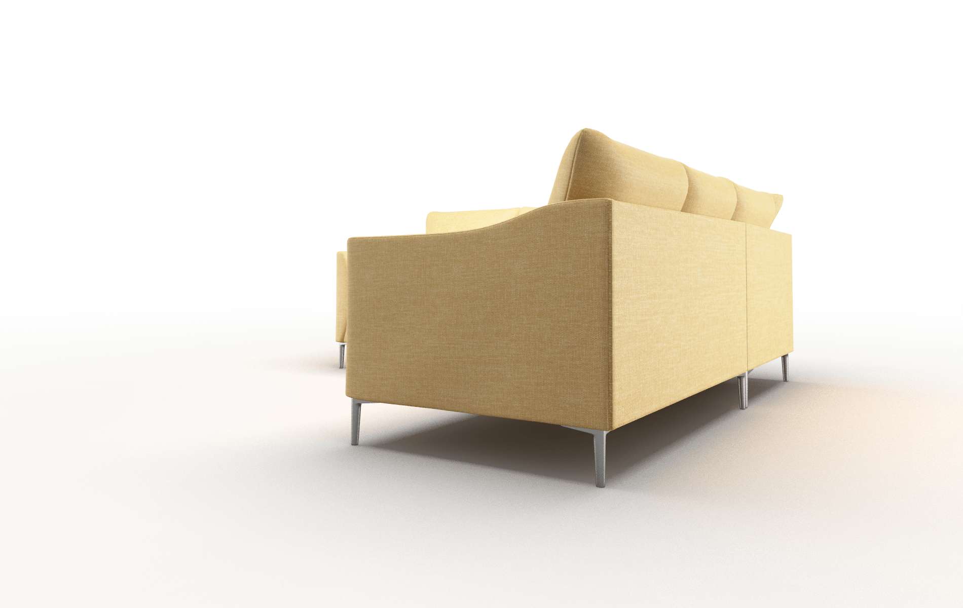Hamburg Leslie Saffron Sectional metal legs 4