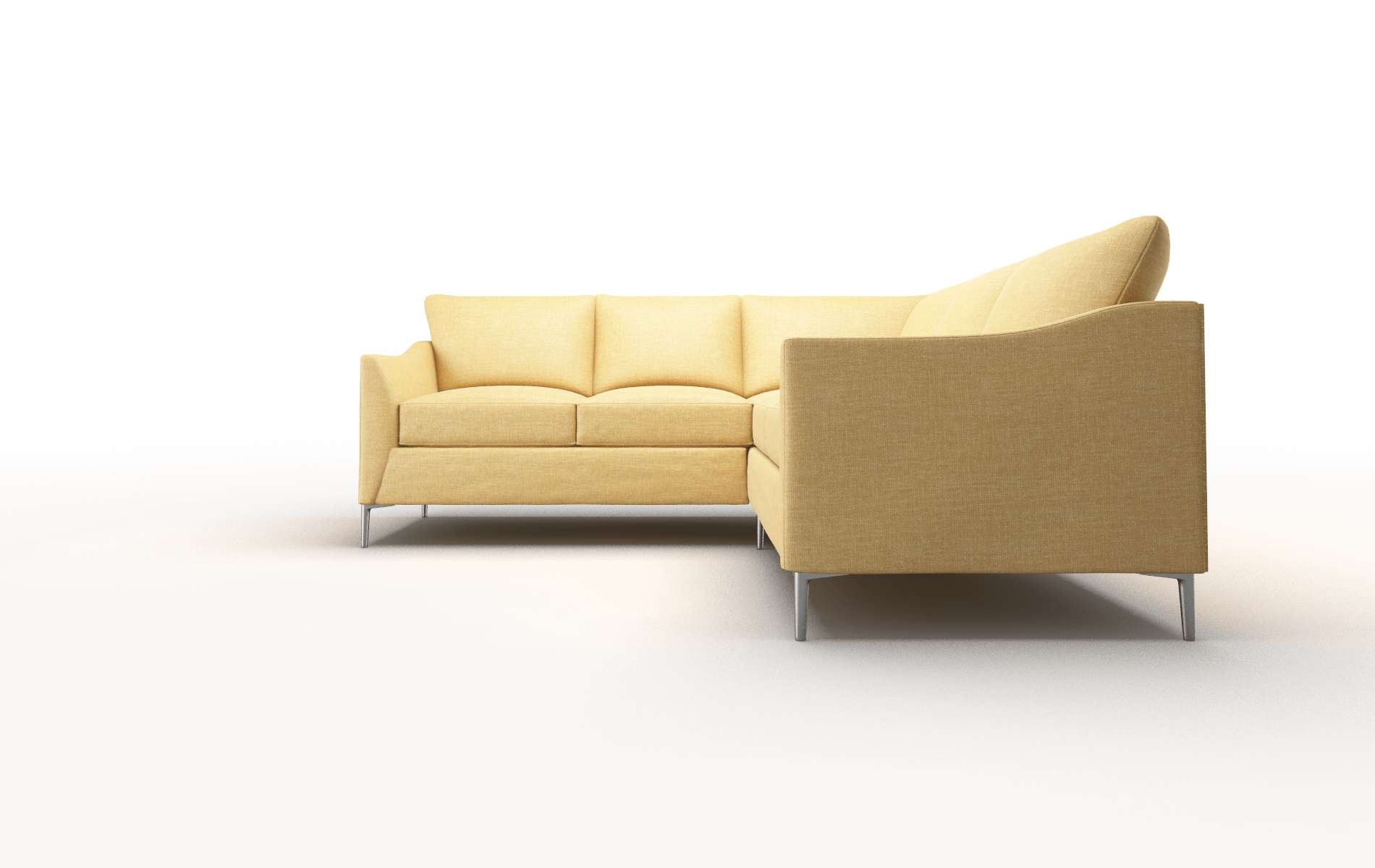 Hamburg Leslie Saffron Sectional metal legs 5