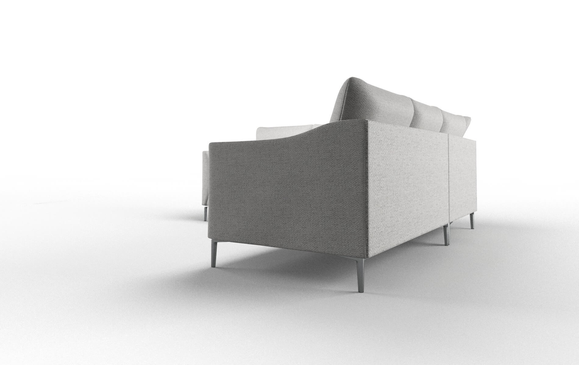 Hamburg Malibu Dove Sectional metal legs 4