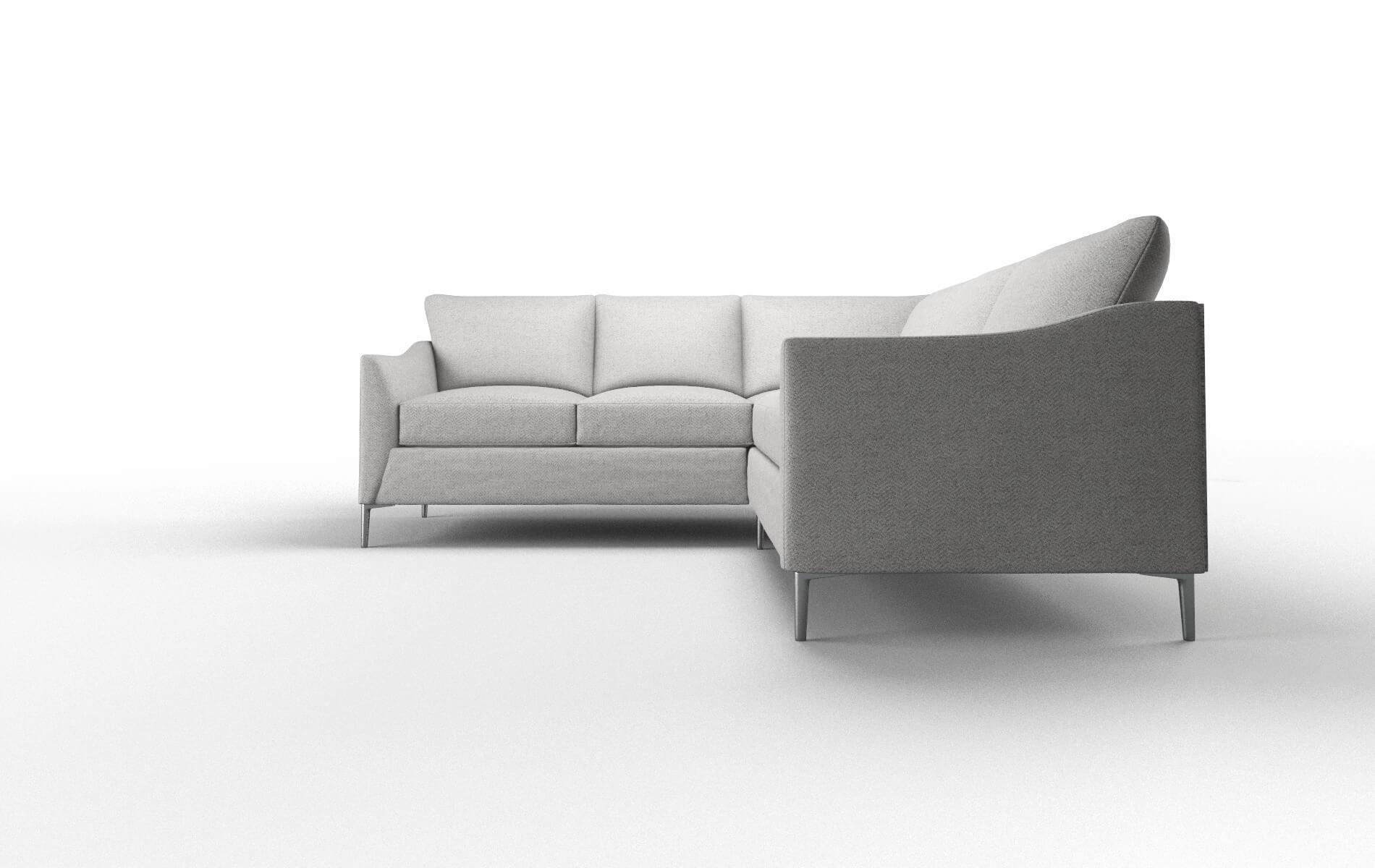 Hamburg Malibu Dove Sectional metal legs 5