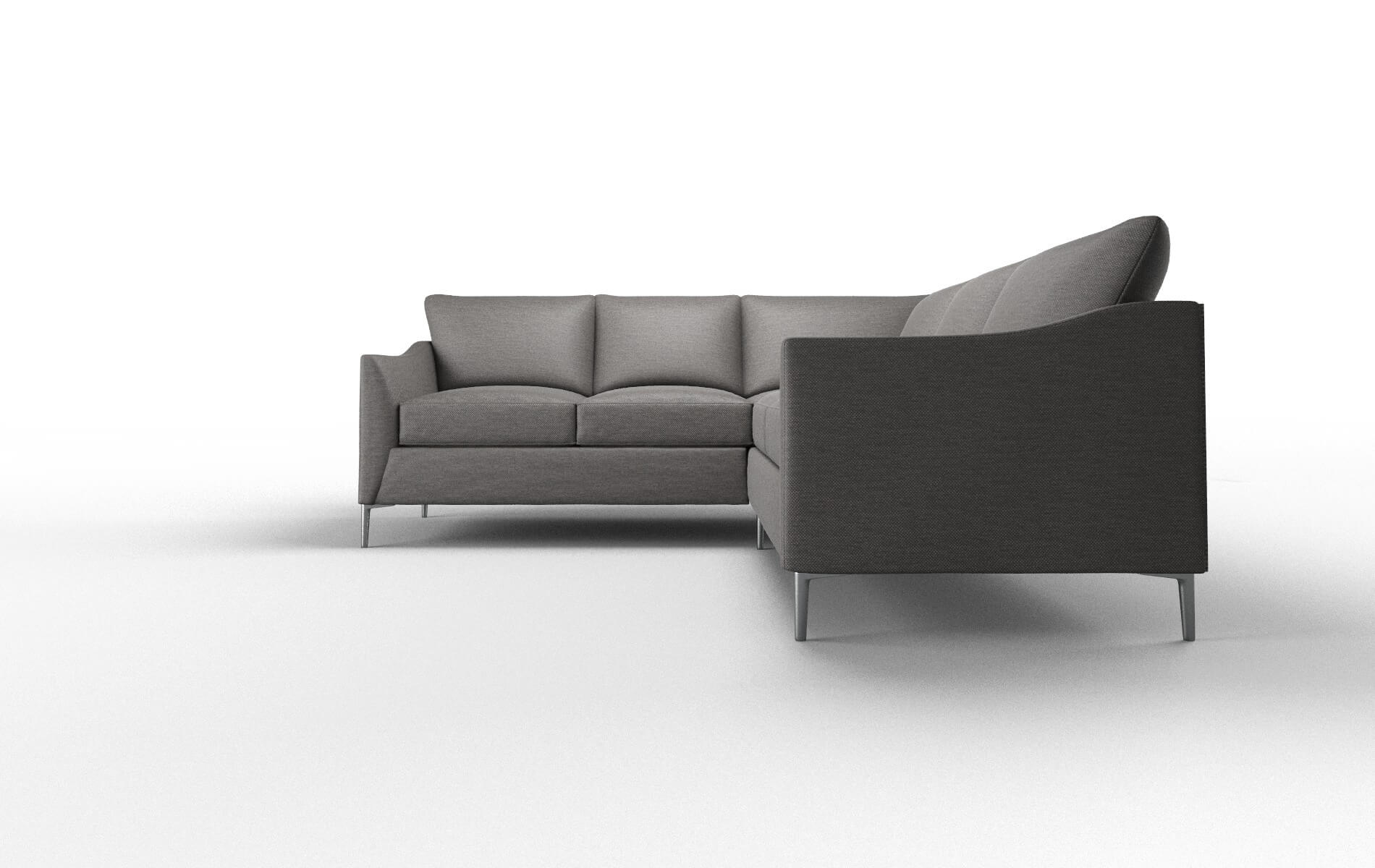 Hamburg Oscar Charcoal Sectional metal legs 5