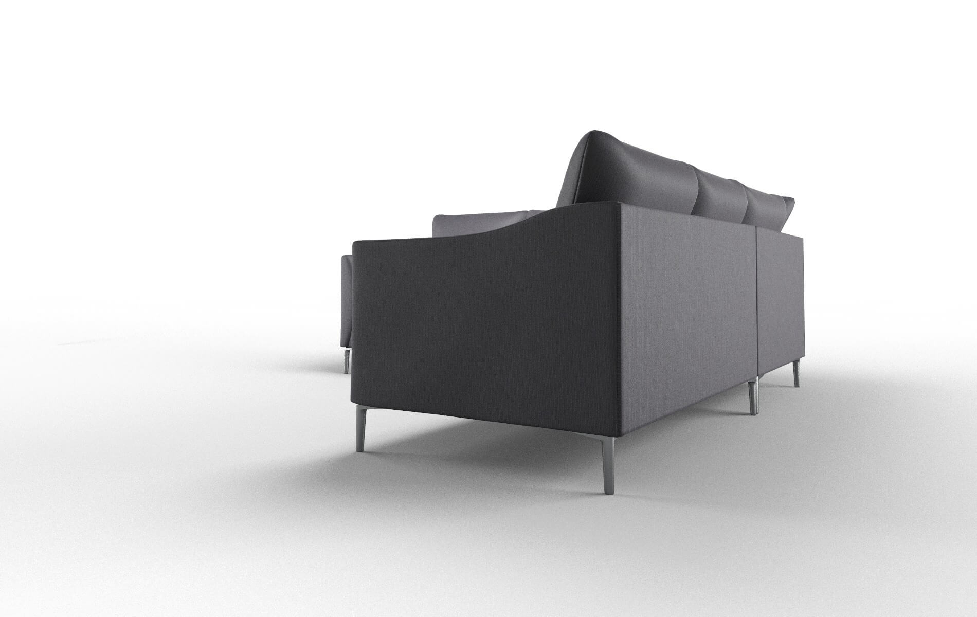 Hamburg Parker Charcoal Sectional metal legs 4