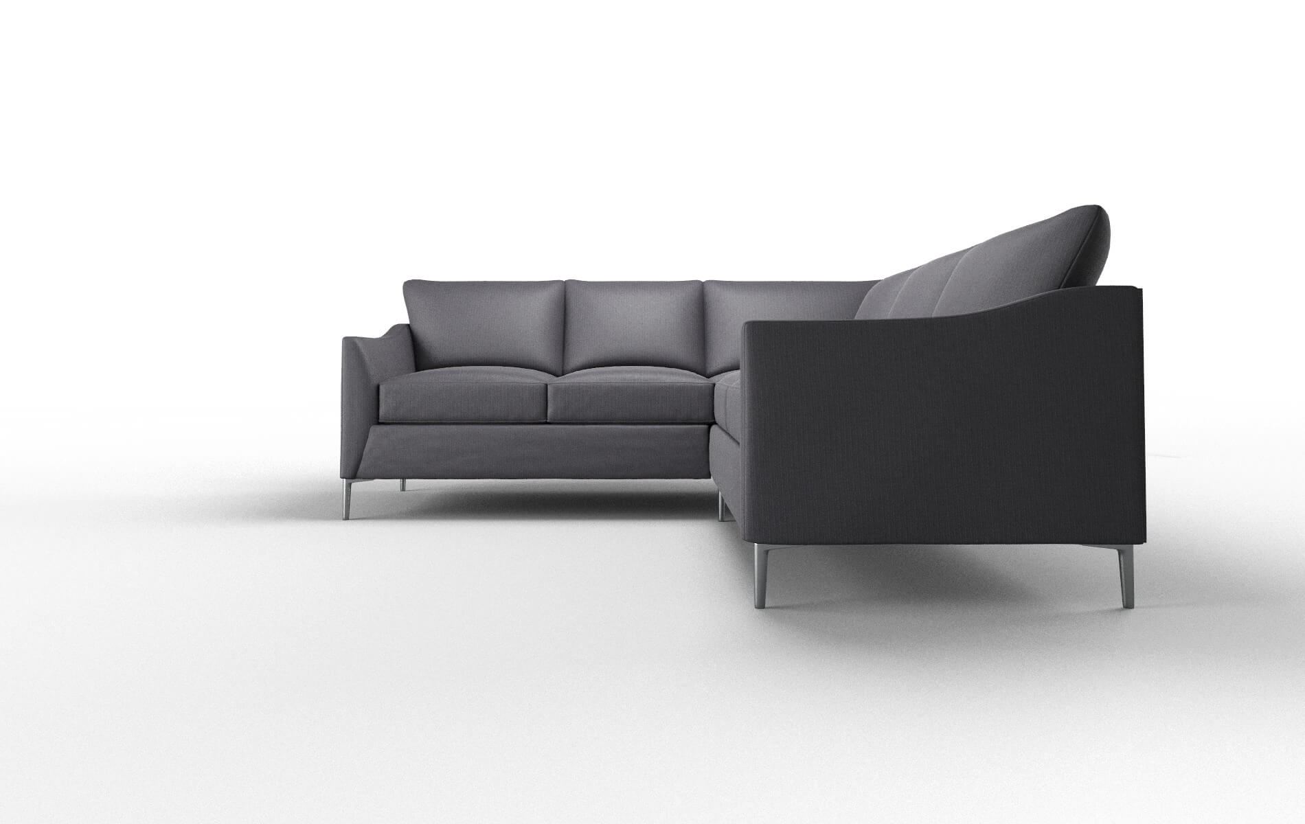 Hamburg Parker Charcoal Sectional metal legs 5