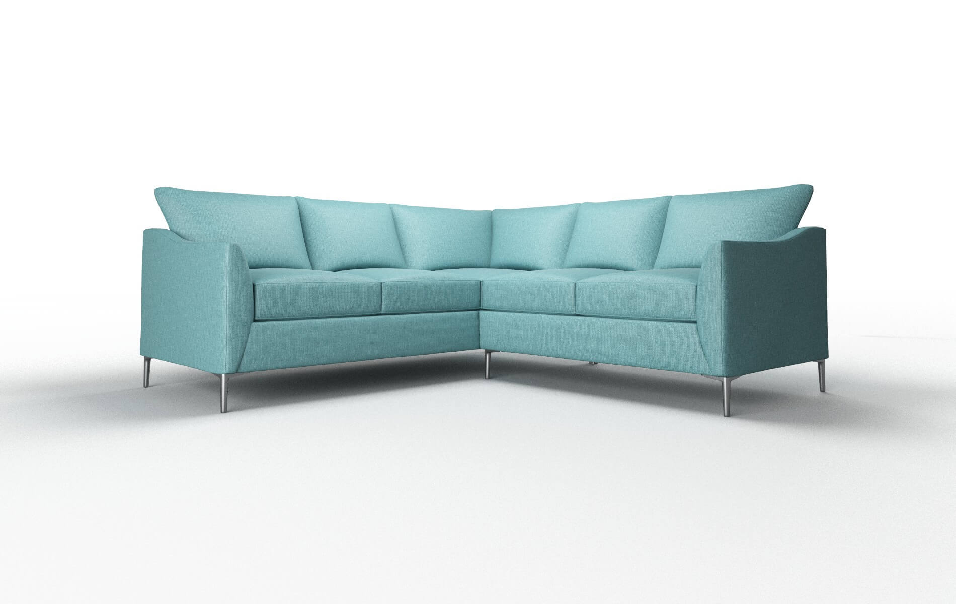 Hamburg Parker Turquoise Sectional metal legs 1