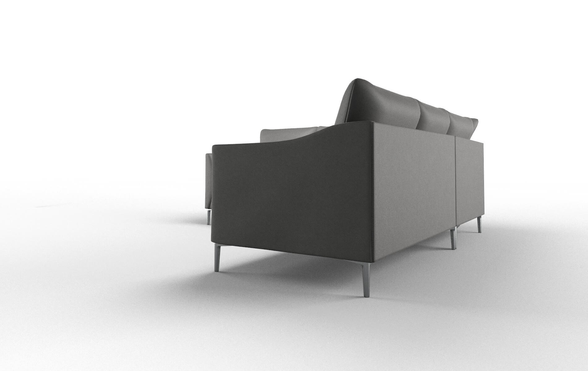 Hamburg Rocket Charcoal Sectional metal legs 4