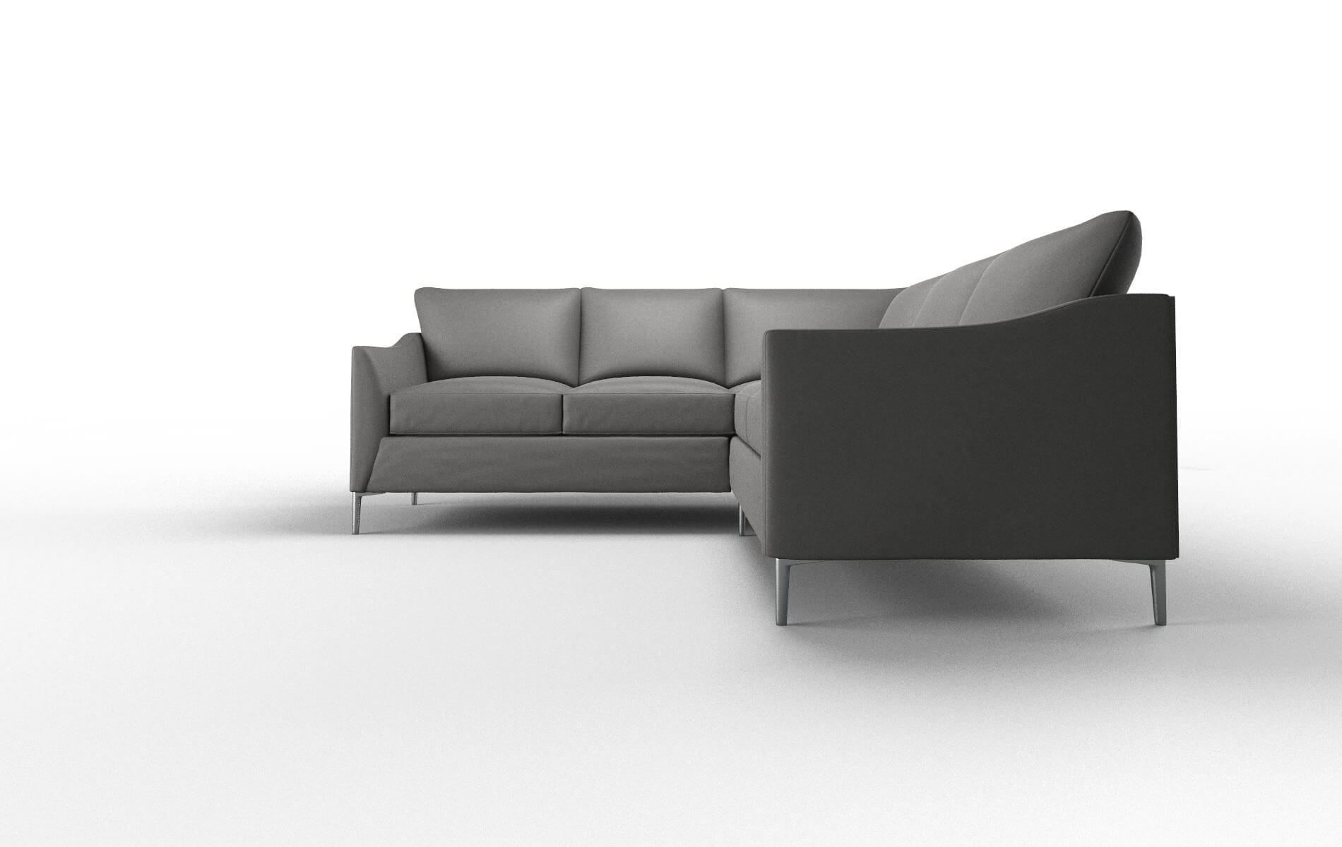 Hamburg Rocket Charcoal Sectional metal legs 5