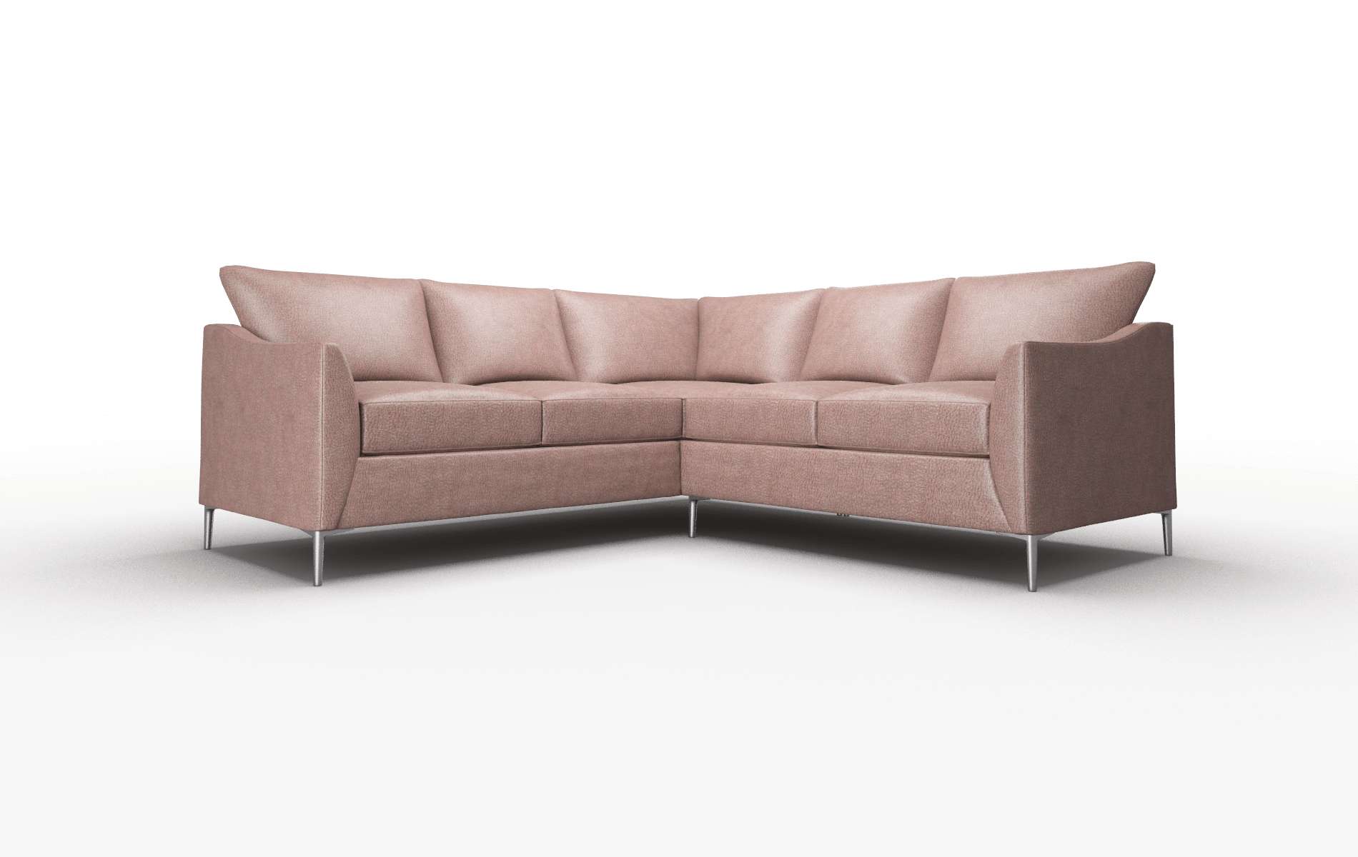 Hamburg Royale Mocha Sectional metal legs 1