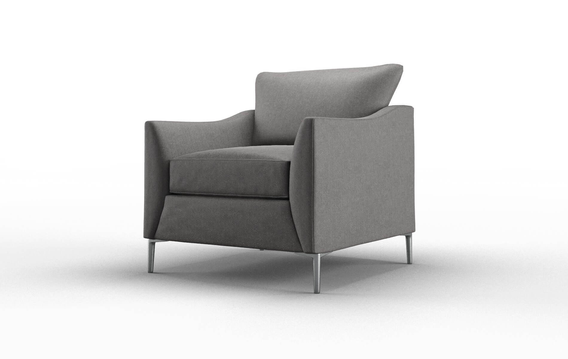 Hamburg Sasha Grey Chair metal legs 4