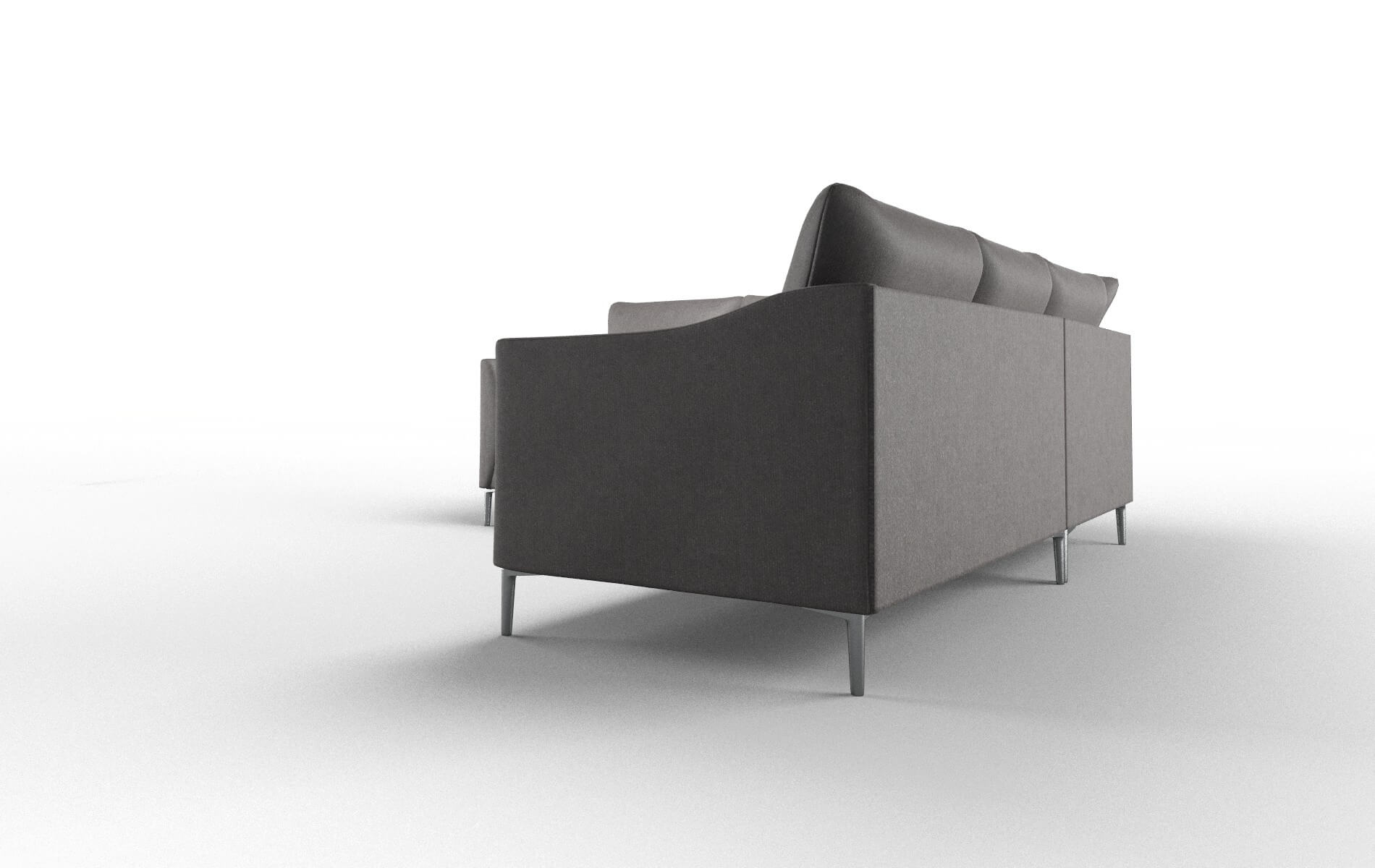 Hamburg Sasha Grey Sectional metal legs 4