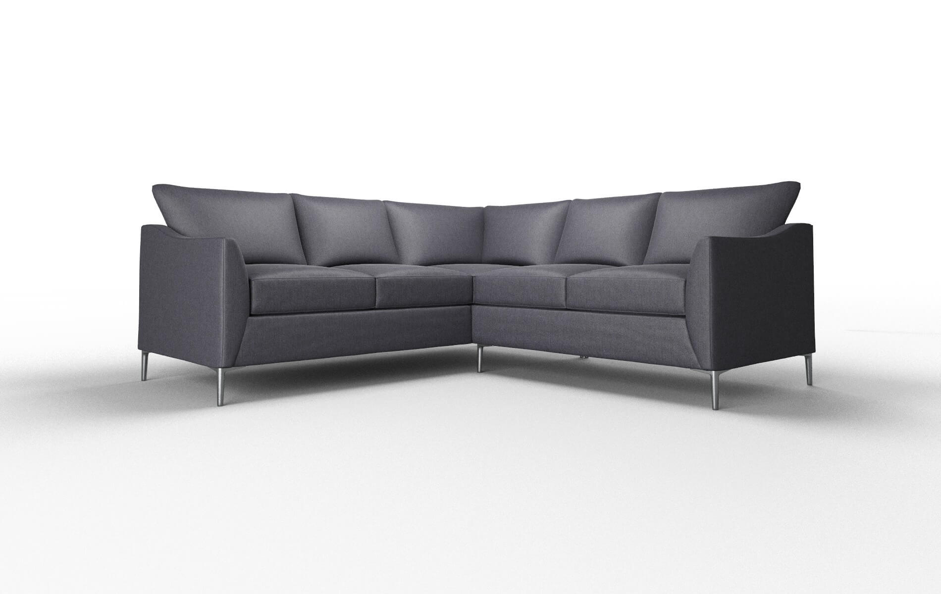 Hamburg Sasha Navy Sectional metal legs 1
