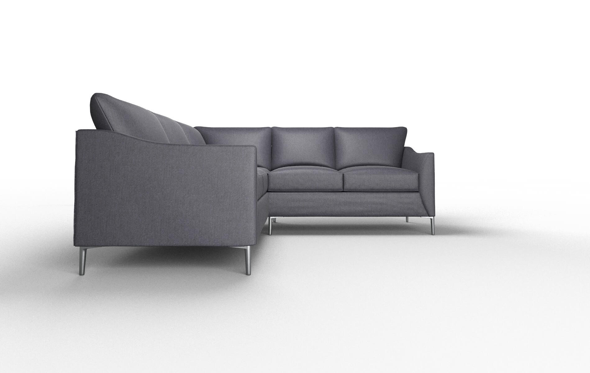 Hamburg Sasha Navy Sectional metal legs 2