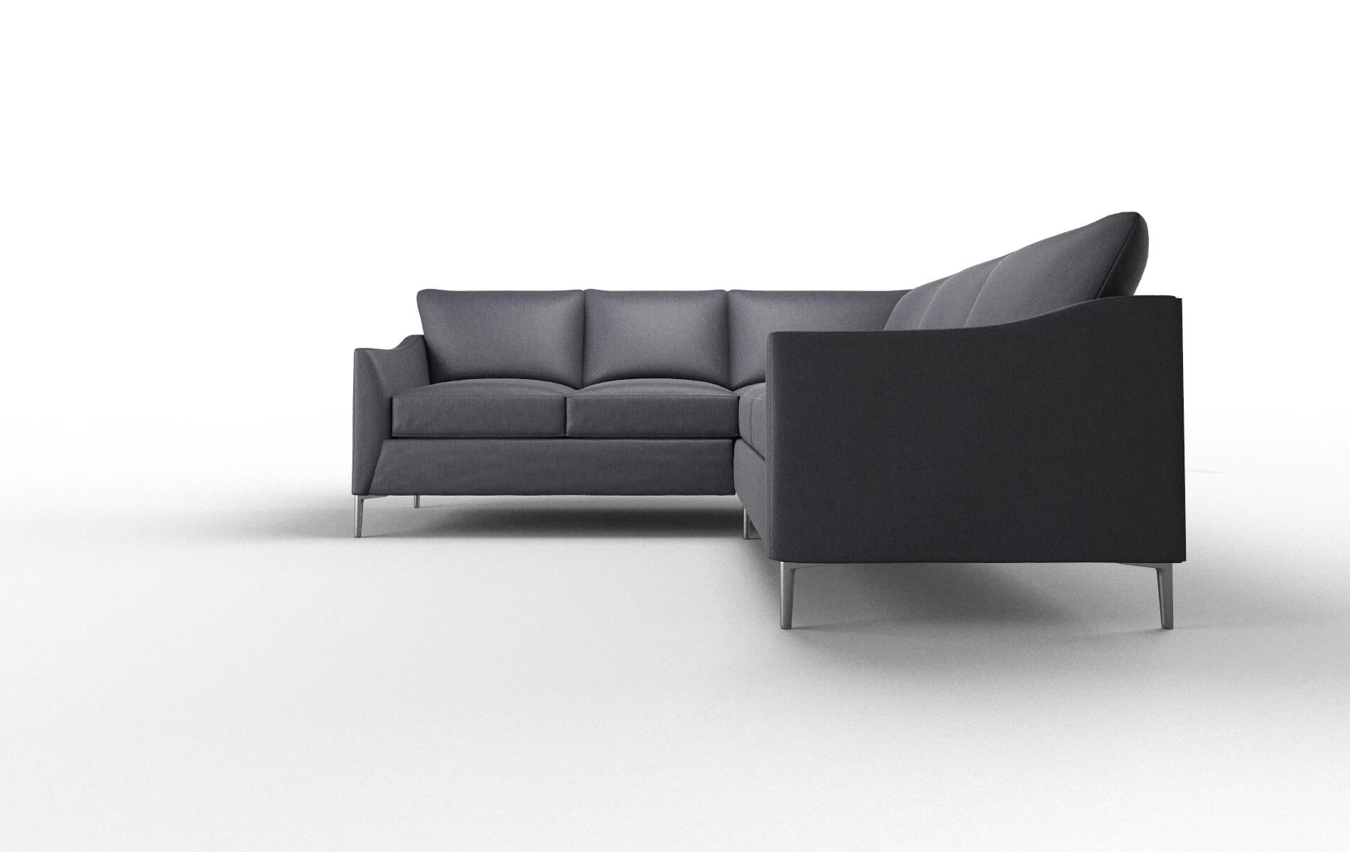 Hamburg Sasha Navy Sectional metal legs 5