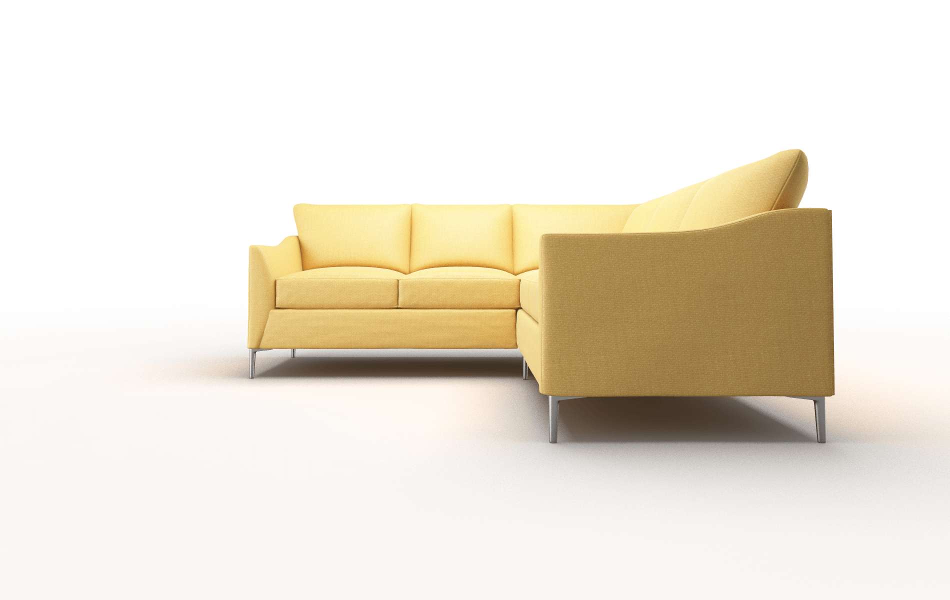 Hamburg Tess Turmeric Sectional metal legs 5