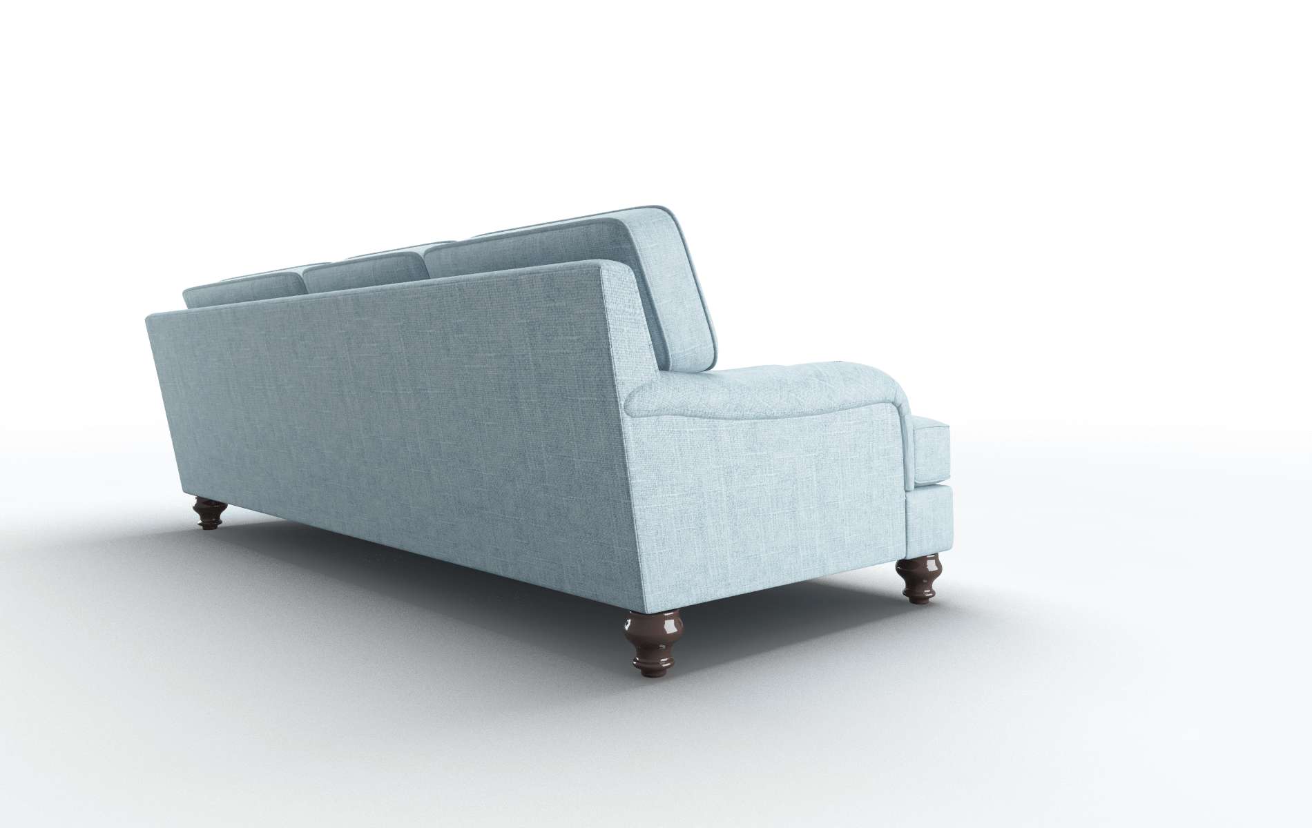 Hamilton Atlas Turquoise Sectional espresso legs 3