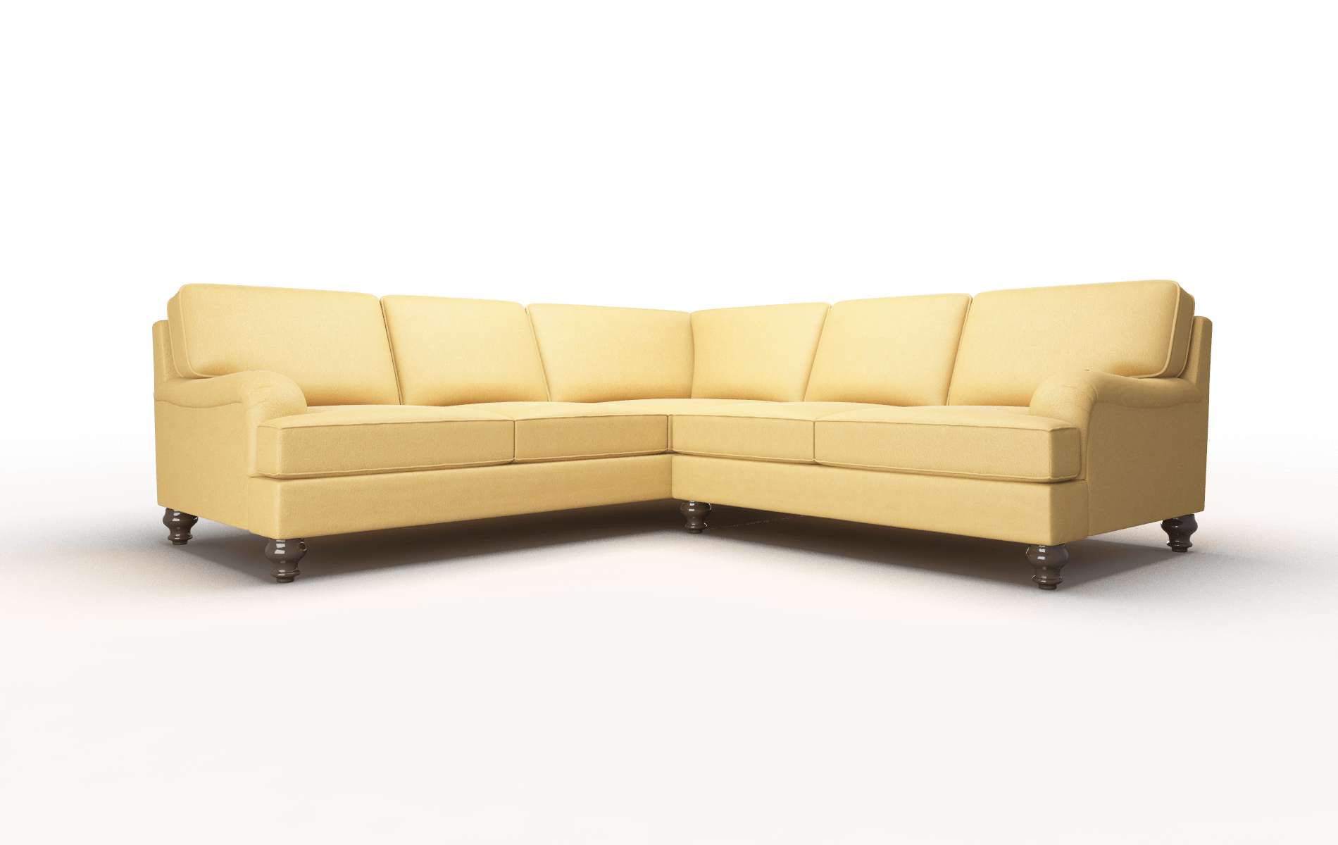 Hamilton Bella Amber Sectional espresso legs 1