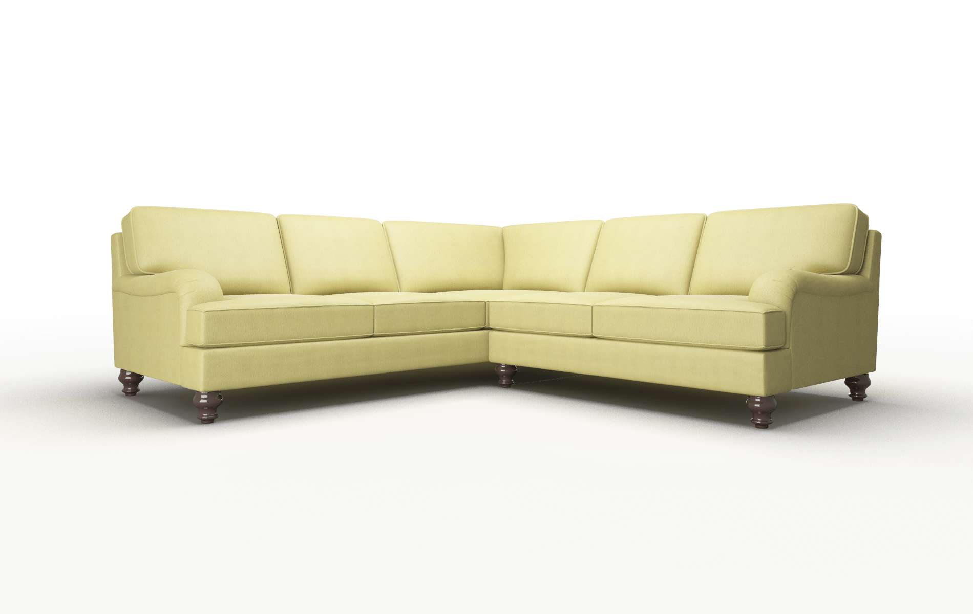 Hamilton Bella Apple Sectional espresso legs 1