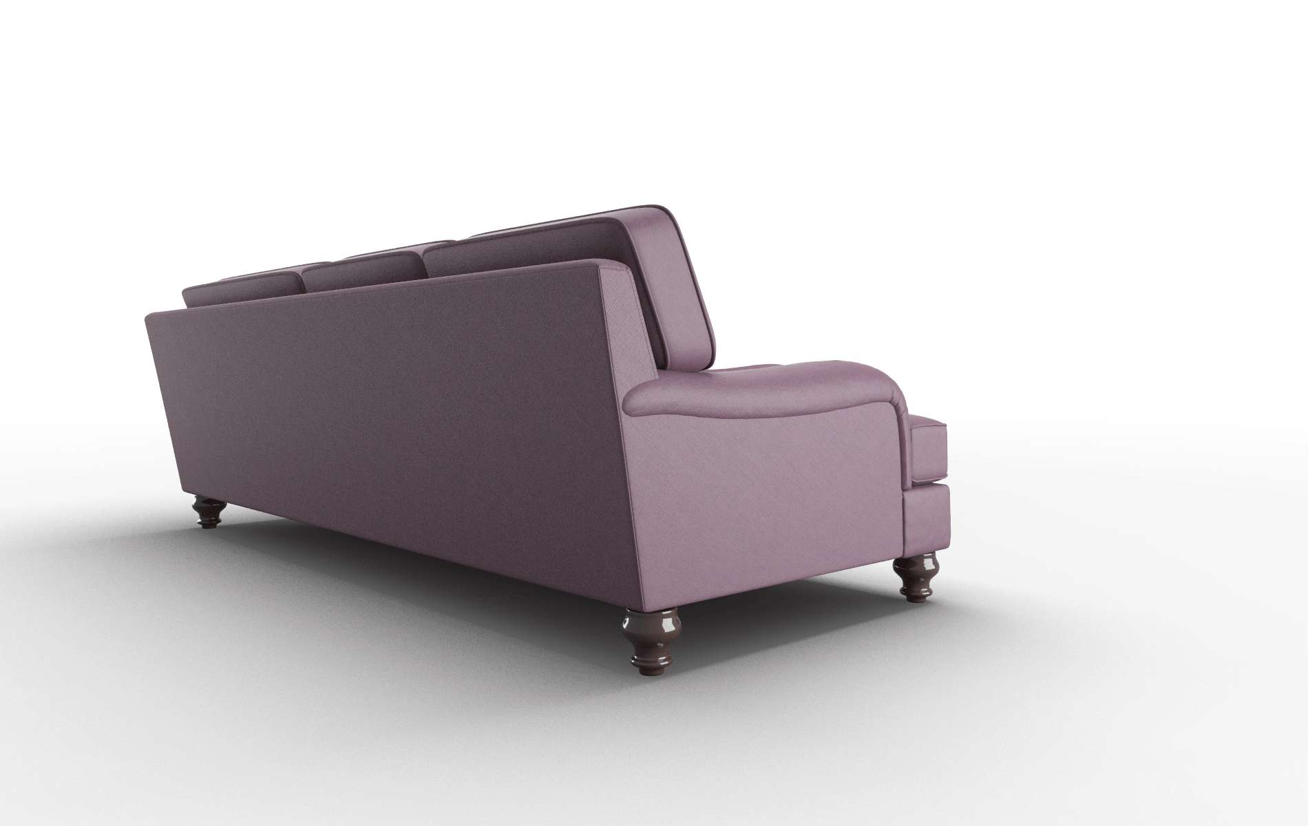 Hamilton Bella Aubergine Sectional espresso legs 3